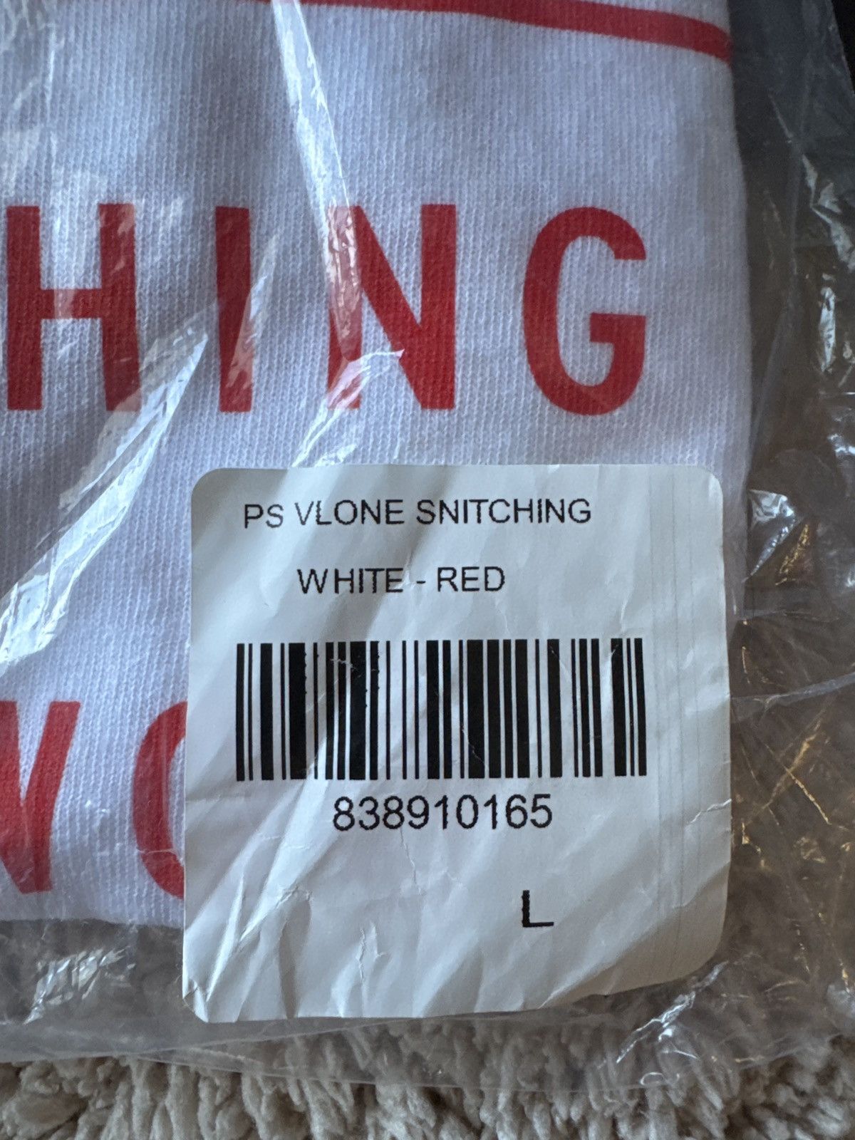 Vlone Pop Smoke x Vlone Stop Snitchin Tee Size US L / EU 52-54 / 3 - 5 Thumbnail