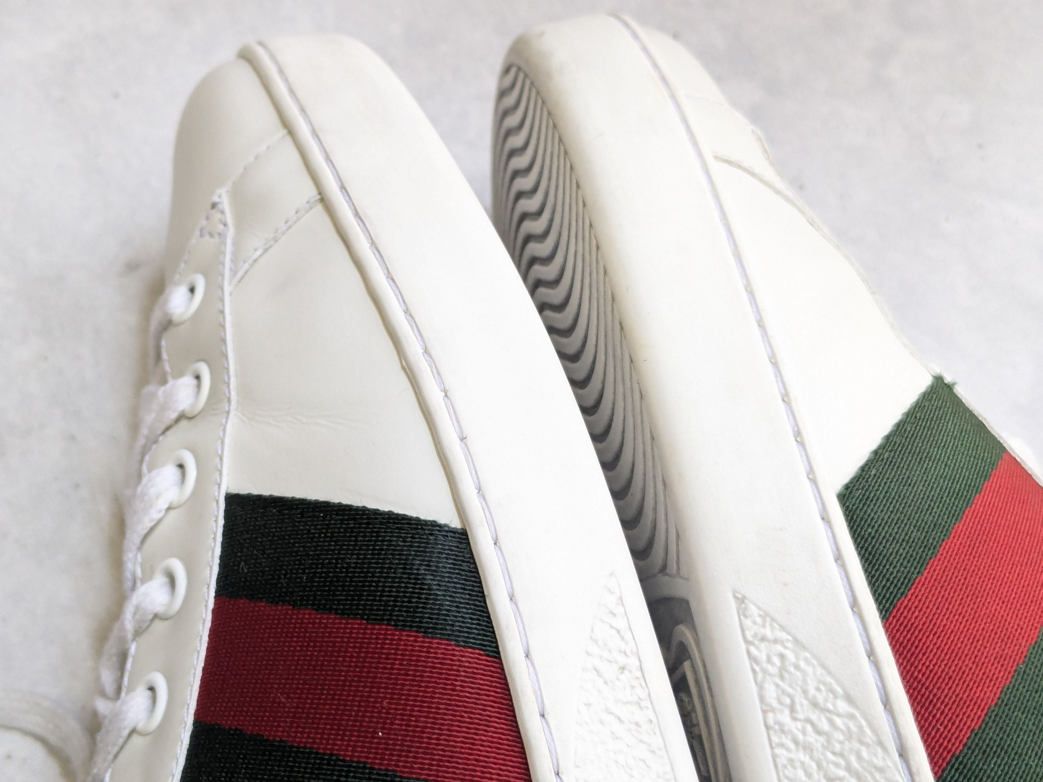 Gucci Gucci Ace Sneakers White 10.5 Low Tops Leather Web Size US 10.5 / EU 43-44 - 10 Thumbnail