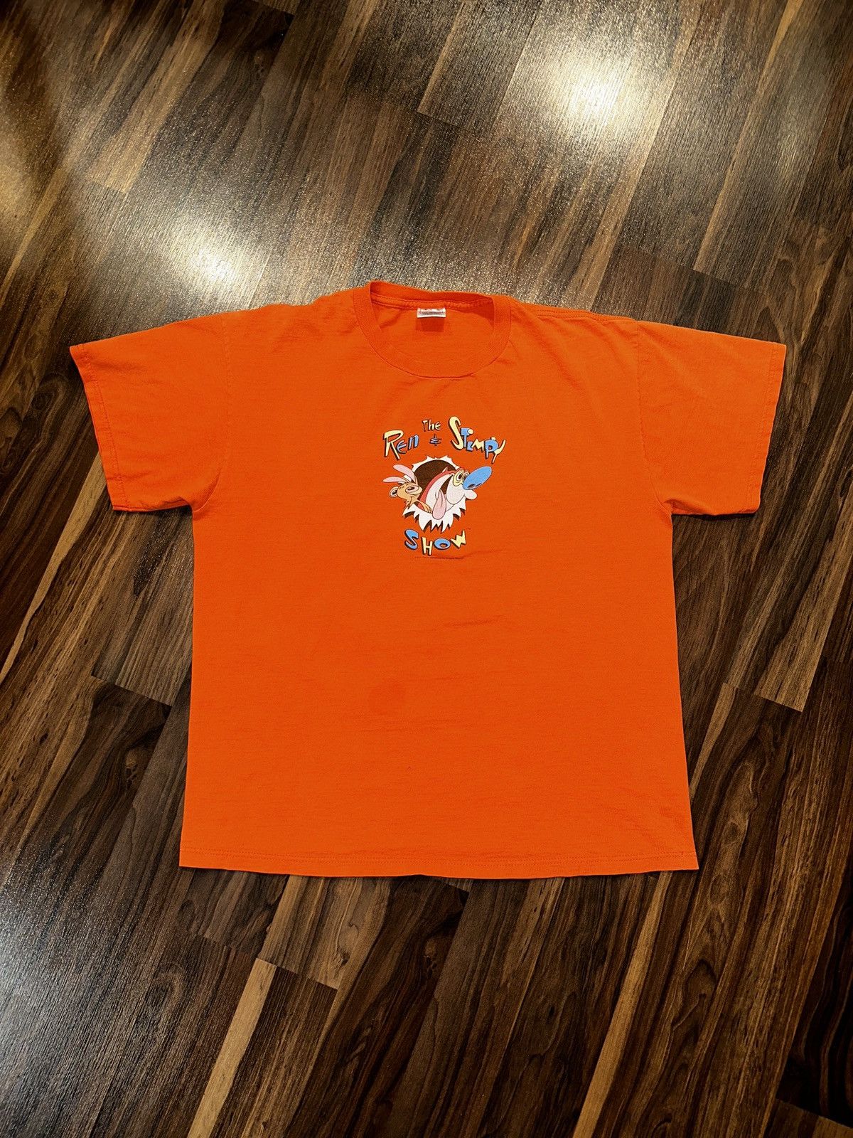 Nickelodeon × Vintage Vtg 2001 Nickelodeon: Ren & Stimpy Show Logo Tee Size US L / EU 52-54 / 3 - 6 Thumbnail