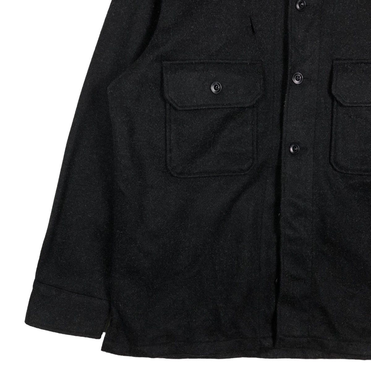 Japanese Brand 🔥Vintage Rich Black Wool Jacket Uniqlo Japan Issey Miyake Size US XL / EU 56 / 4 - 4 Thumbnail