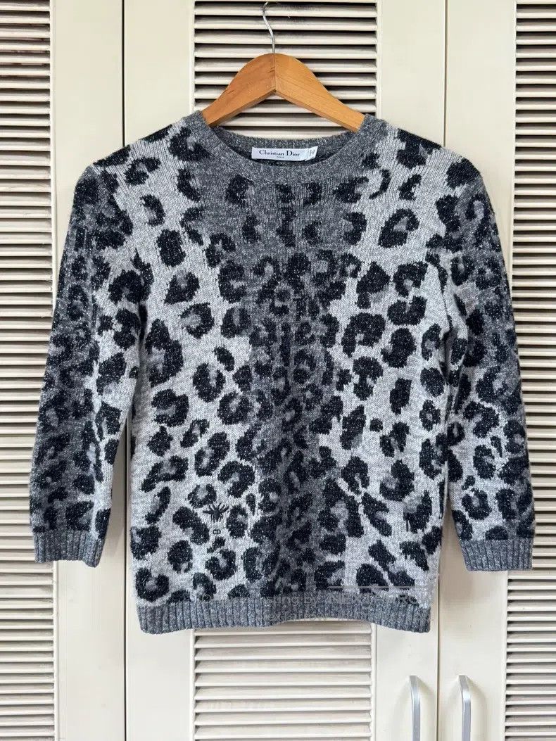 Dior Dior Leopard-print cashmere sweater Size XS / US 0-2 / IT 36-38 - 1 Thumbnail