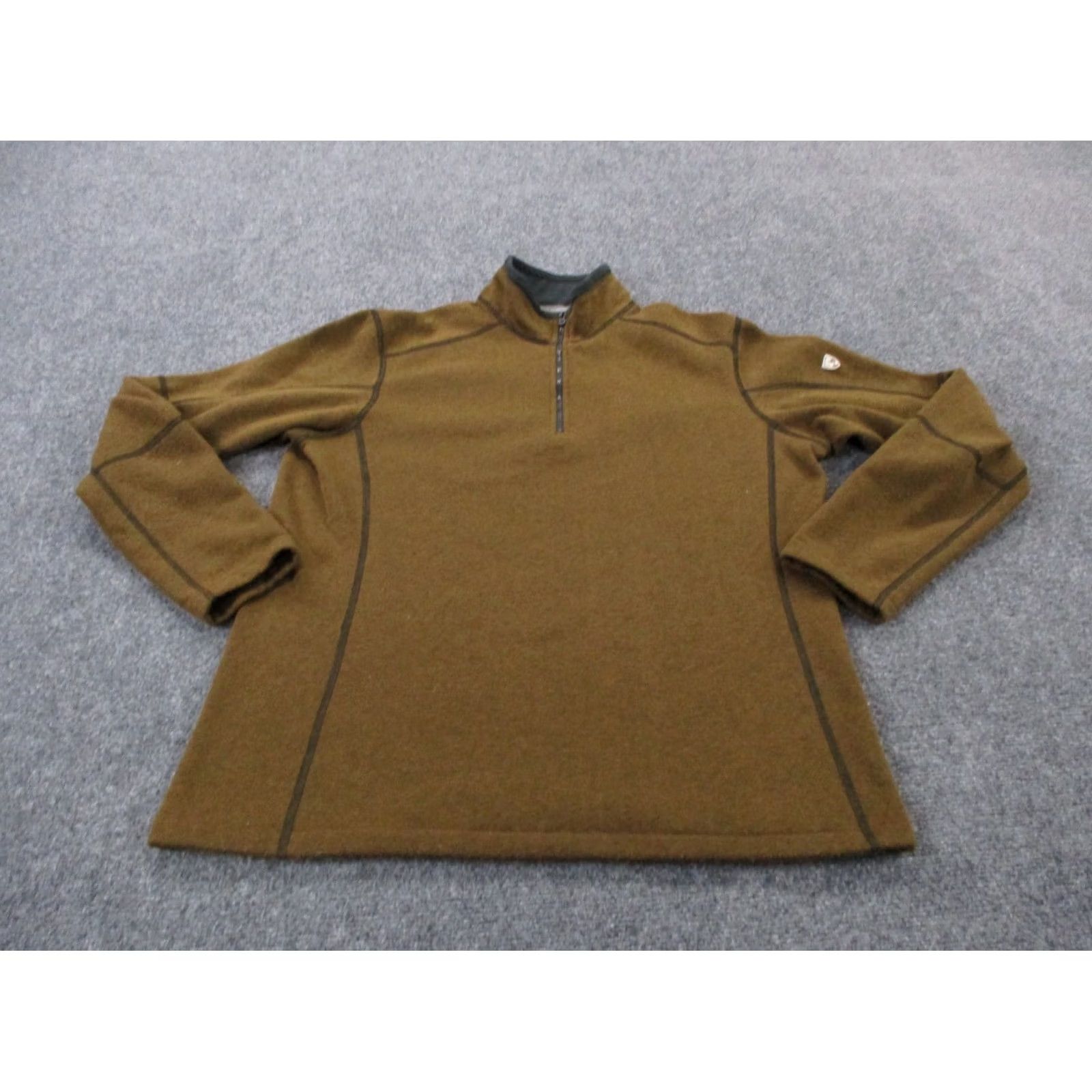 Vintage Kuhl Jacket Womens L Brown Acrylic Fleece Sweater Pullover Hiking Camping Light Jacket Women L Brown Fleece 1/4 Zip Thermal Logo Regular Size L / US 10 / IT 46 - 2 Thumbnail