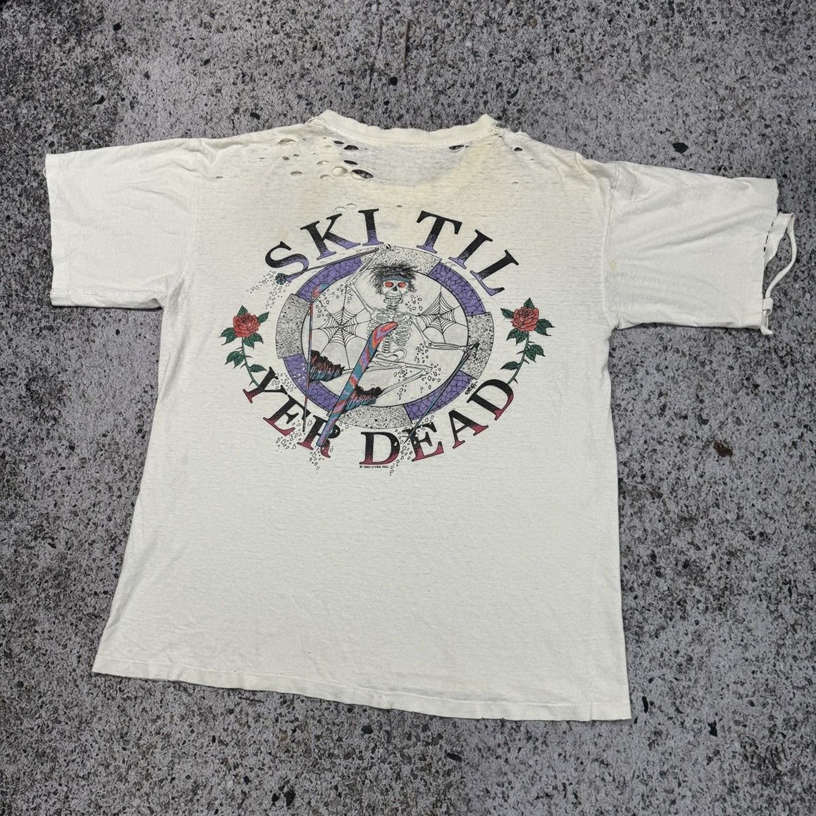 Band Tees Thrashed Faded Distressed Grateful Dead Shirt ERD Grunge Size US XL / EU 56 / 4 - 15 Thumbnail