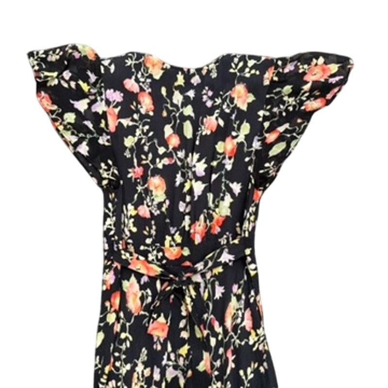 RIXO Rixo Florida Floral Maxi Dress in Black Maxi, Size US 4 Size S / US 4 / IT 40 - 9 Thumbnail