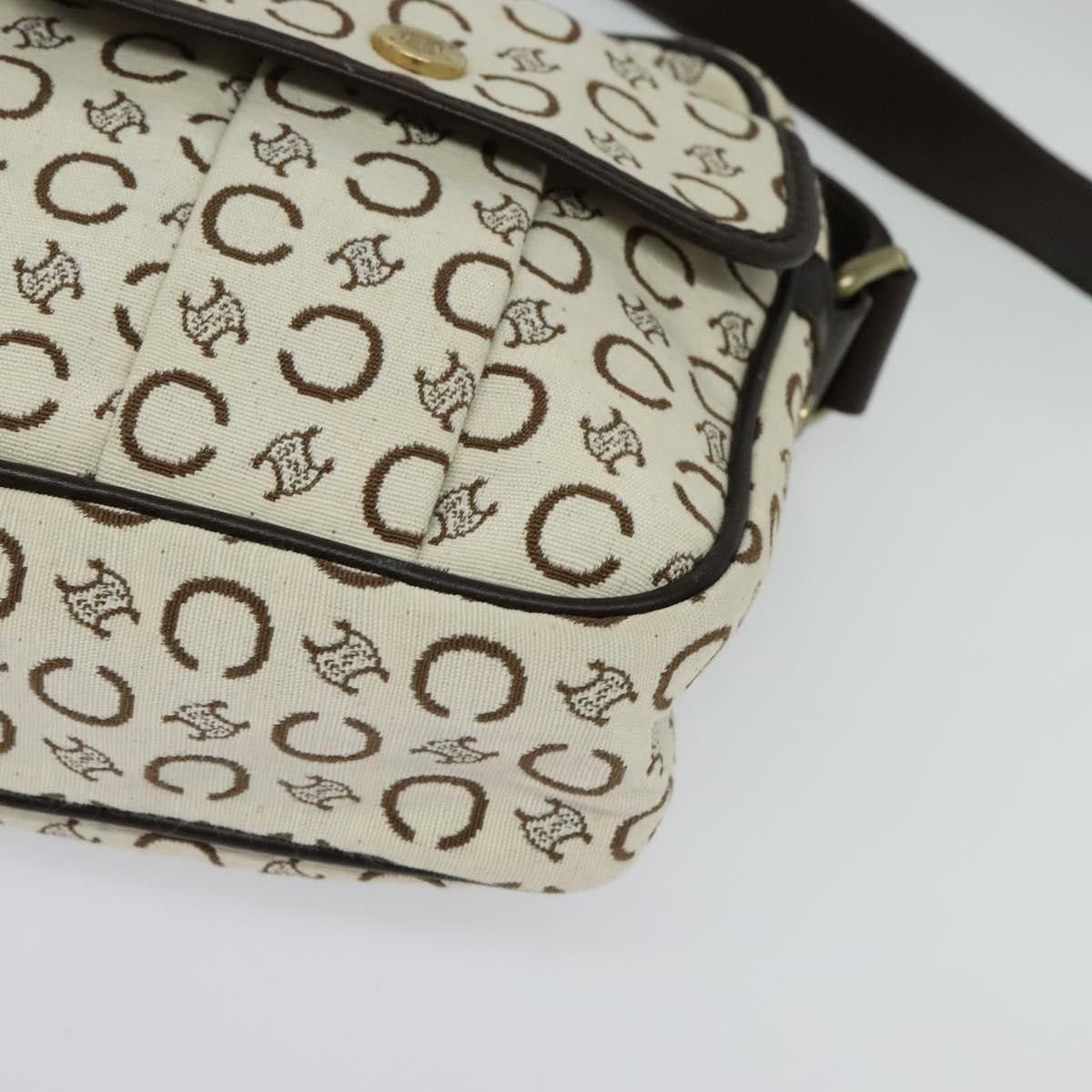 Celine CELINE C Macadam Canvas Shoulder Bag White Size ONE SIZE - 3 Thumbnail