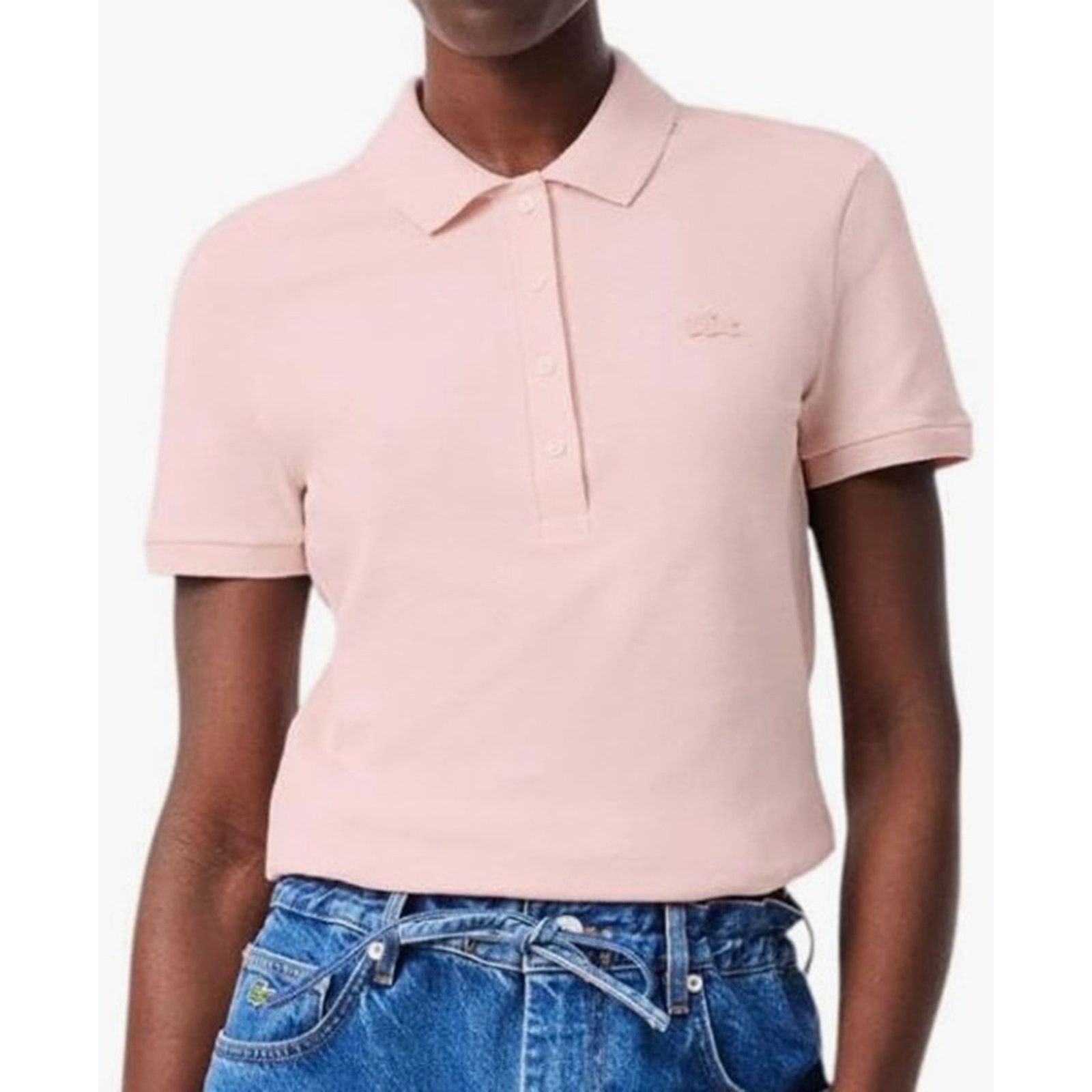 Lacoste Lacoste Women's Slim Fit Stretch Mini Pique Polo Nidus 14 Size XL / US 12-14 / IT 48-50 - 3 Thumbnail