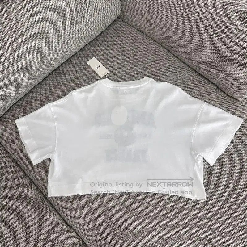 AMI AMI White Cotton Cropped T-Shirt for Women . Size M / US 6-8 / IT 42-44 - 2 Thumbnail