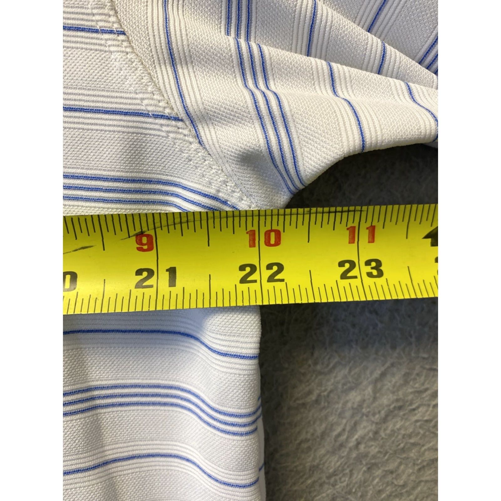 Nike Nike Polo Shirt Mens Medium White Striped Golf Performance M 87-104 Size US M / EU 48-50 / 2 - 5 Thumbnail