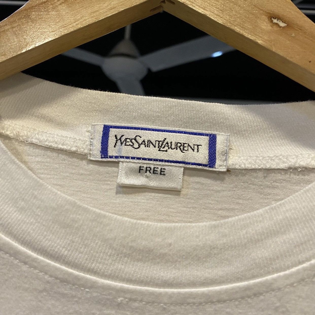 Yves Saint Laurent Vintage Yves Saint Laurent YSL Cross Flag Logo Long Sleeve T Size US L / EU 52-54 / 3 - 9 Thumbnail