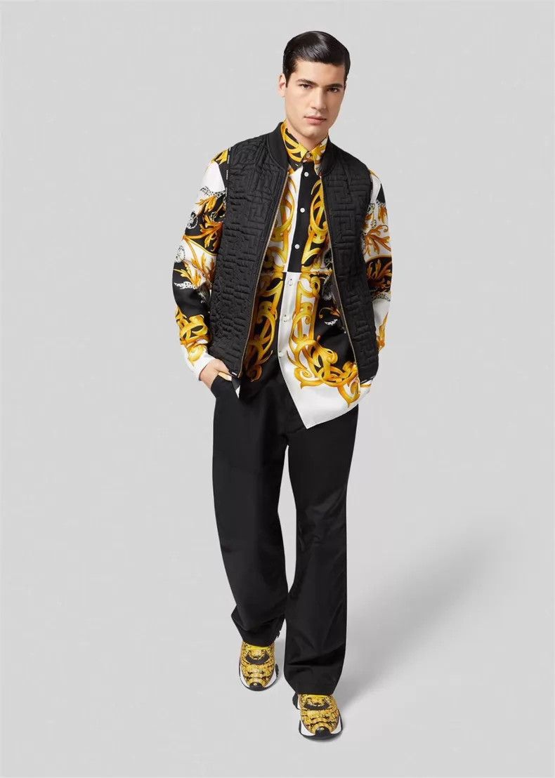Versace Versace Classic mulberry silk baroque print shirt Size US L / EU 52-54 / 3 - 3 Thumbnail