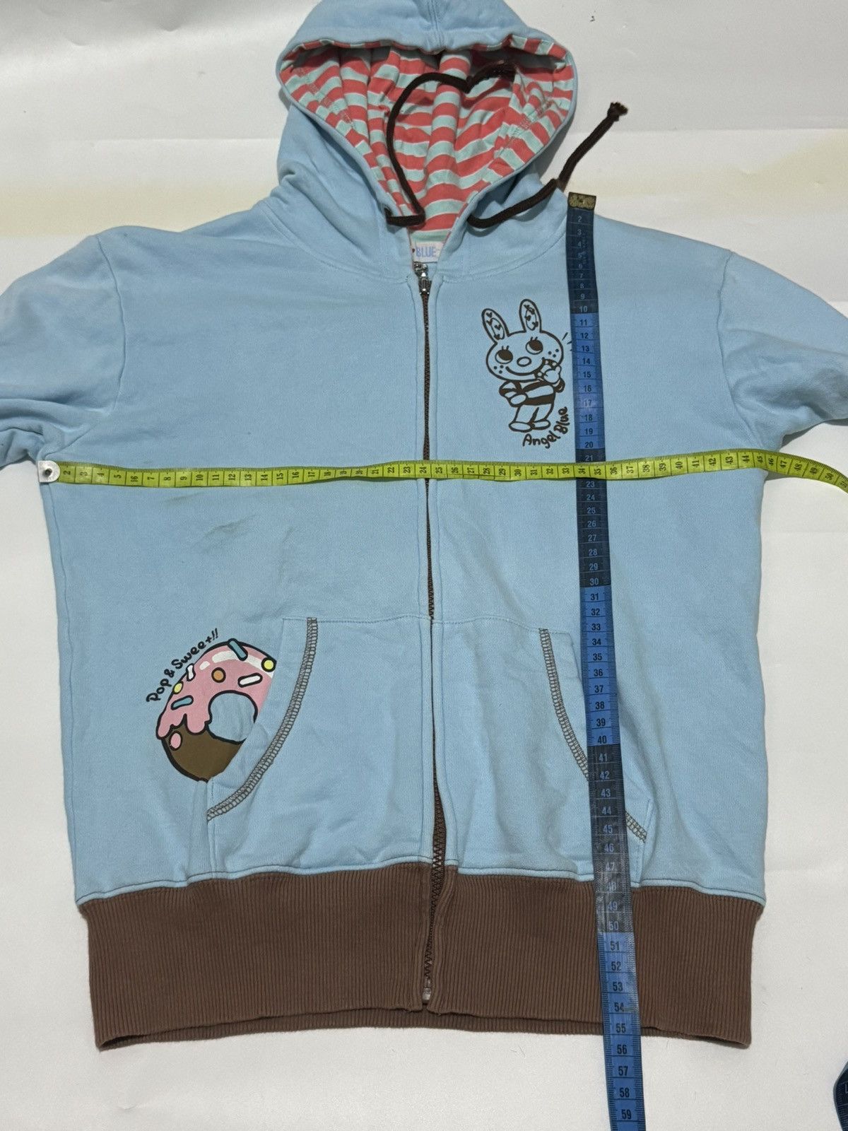 Angel Blue × Hysteric Glamour × Japanese Brand 2000s Angel Blue Donat Hoodie Size US S / EU 44-46 / 1 - 10 Thumbnail