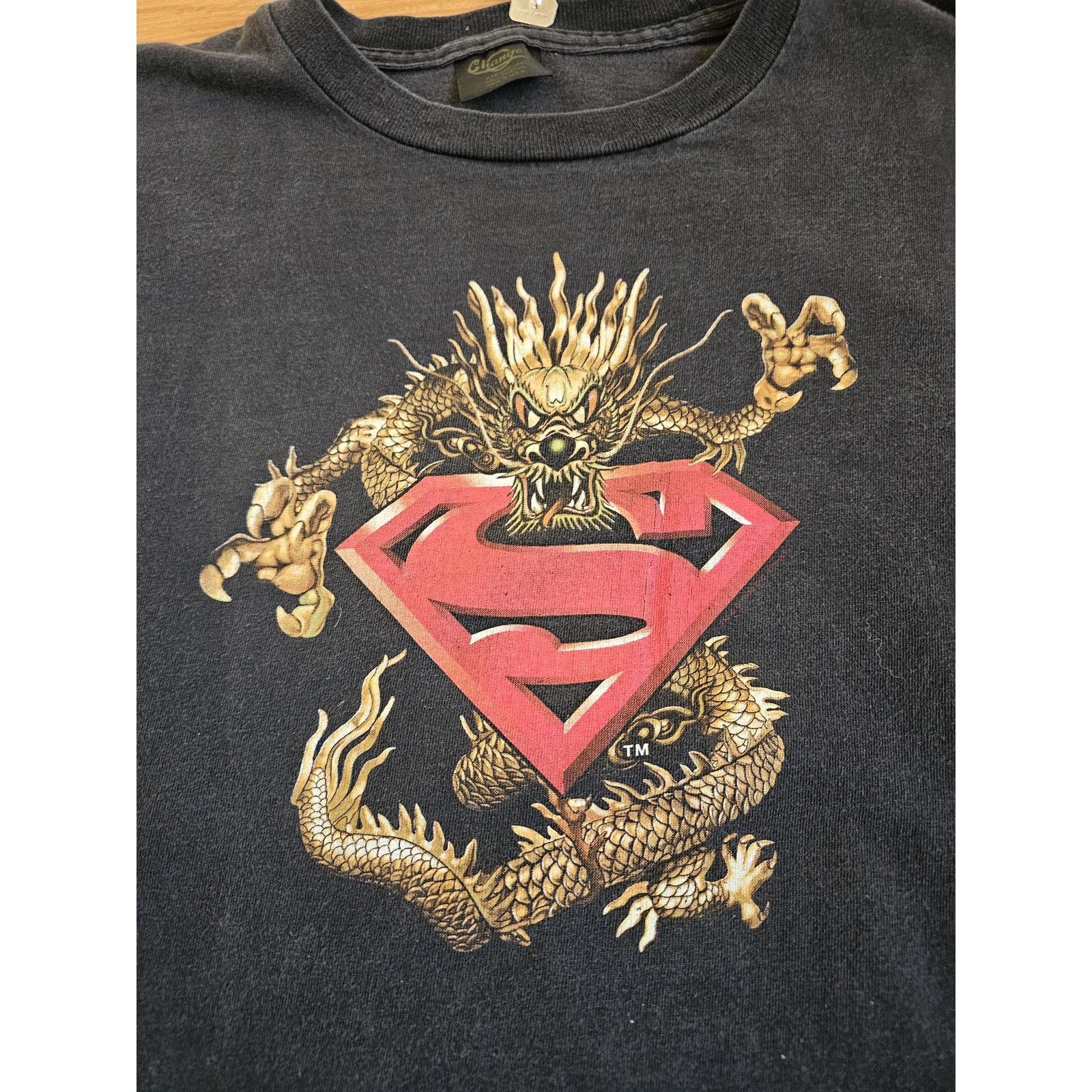 Changes 90s Super Man Dragon Changes Brand Black T-Shirt Sz L Size US L / EU 52-54 / 3 - 3 Thumbnail