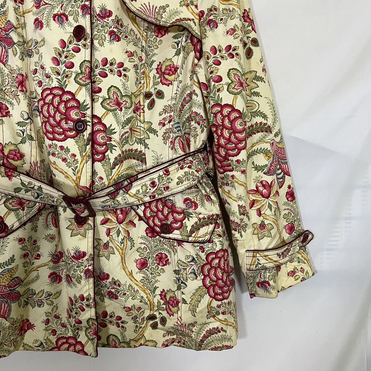 Other VINTAGE CROCODILE LADIES FLORAL BELTED JACKET/COAT Size M / US 6-8 / IT 42-44 - 3 Thumbnail
