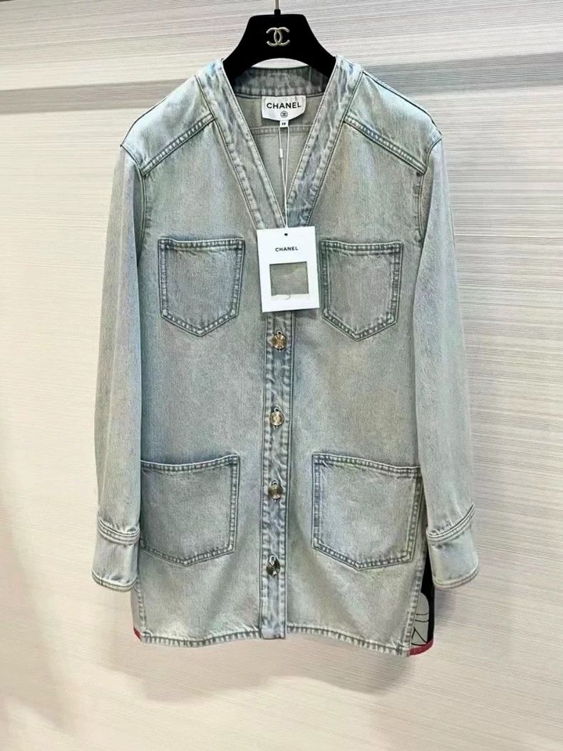 Chanel Chanel 21C camellia stitching denim jacket Size XXS / US 00 / IT 34 - 1 Thumbnail