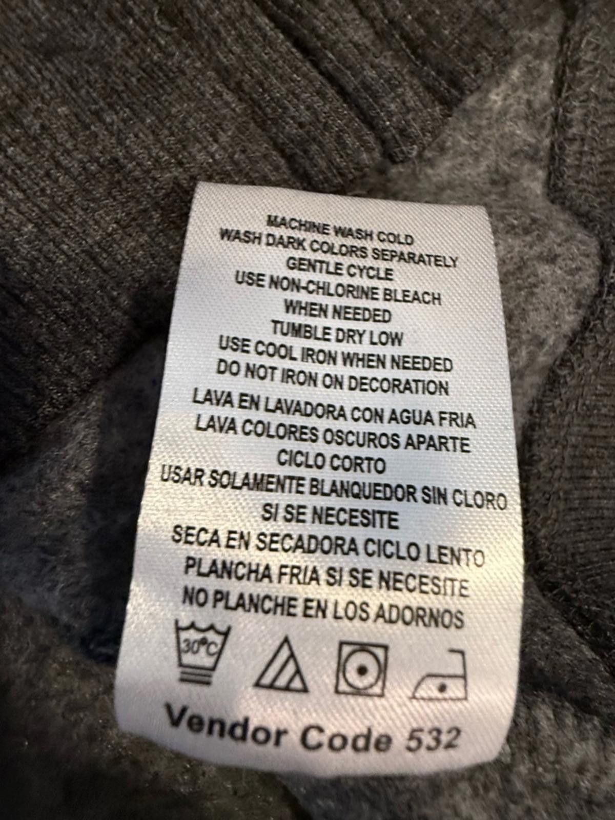 Lee Lee charcoal gray zip fleece lined hoodie sweatshirt SZ XL Size US XL / EU 56 / 4 - 10 Thumbnail