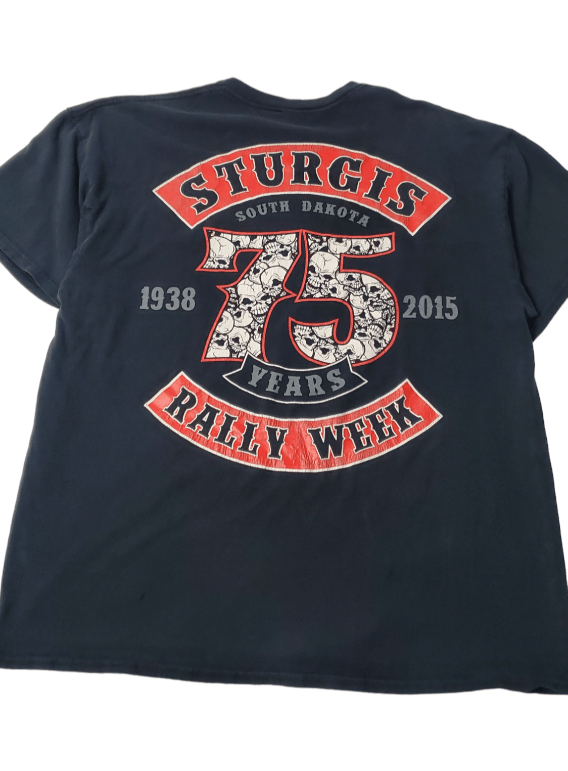 Vintage 2015 Sturgis 75th Rally Skull Pile T-Shirt Size US L / EU 52-54 / 3 - 2 Thumbnail