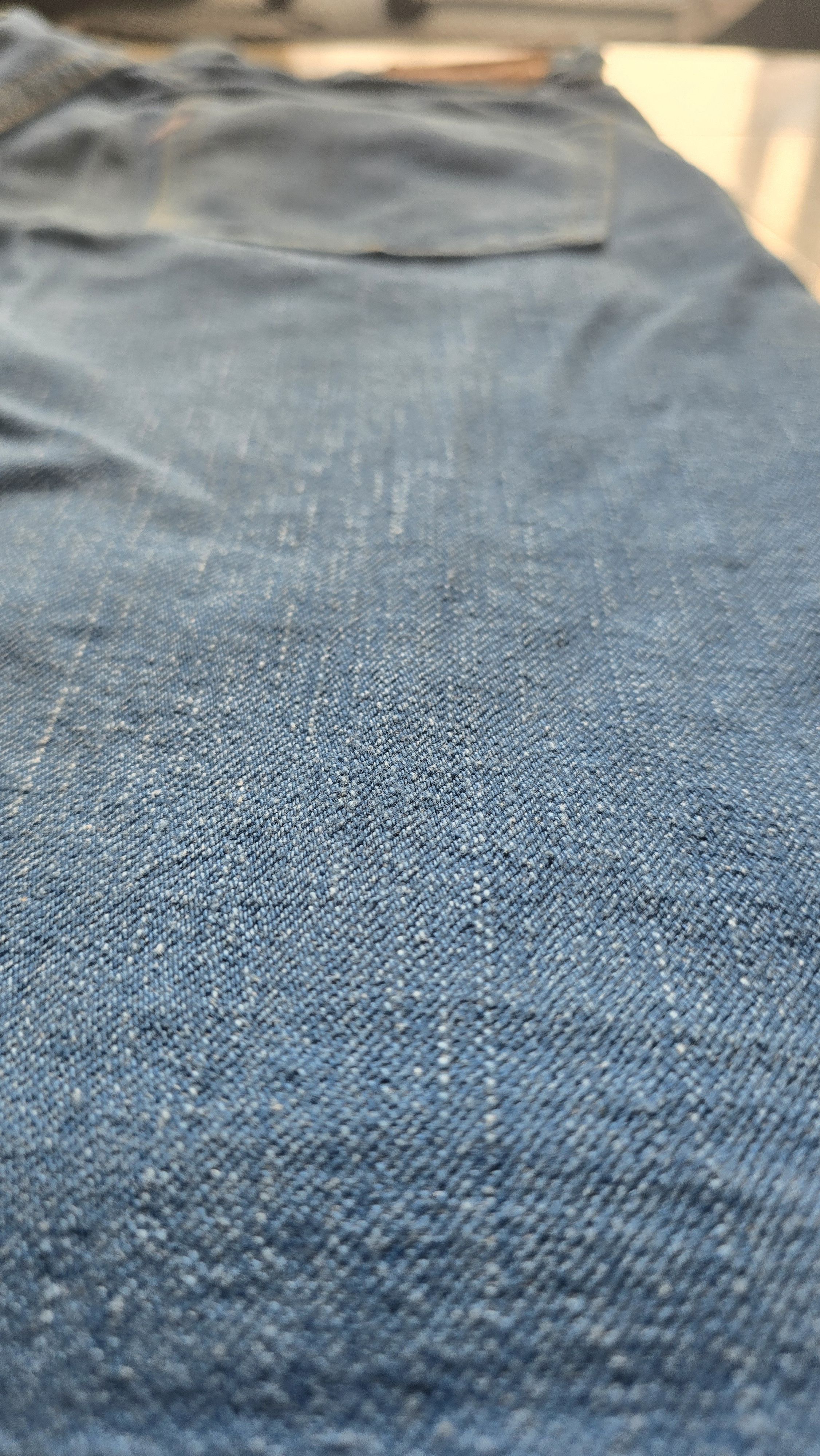 Pure Blue Japan 14oz Greencast Slubby Indigo Denim - Relaxed Taper Fit Size US 30 / EU 46 - 4 Thumbnail