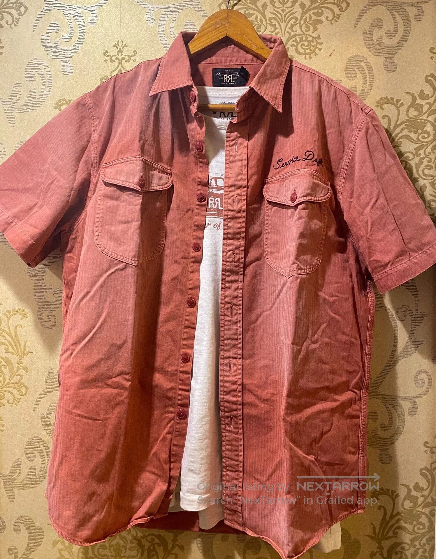 RRL Ralph Lauren Vintage RRL Service Dept Short Sleeve Shirt. Size US L / EU 52-54 / 3 - 3 Thumbnail