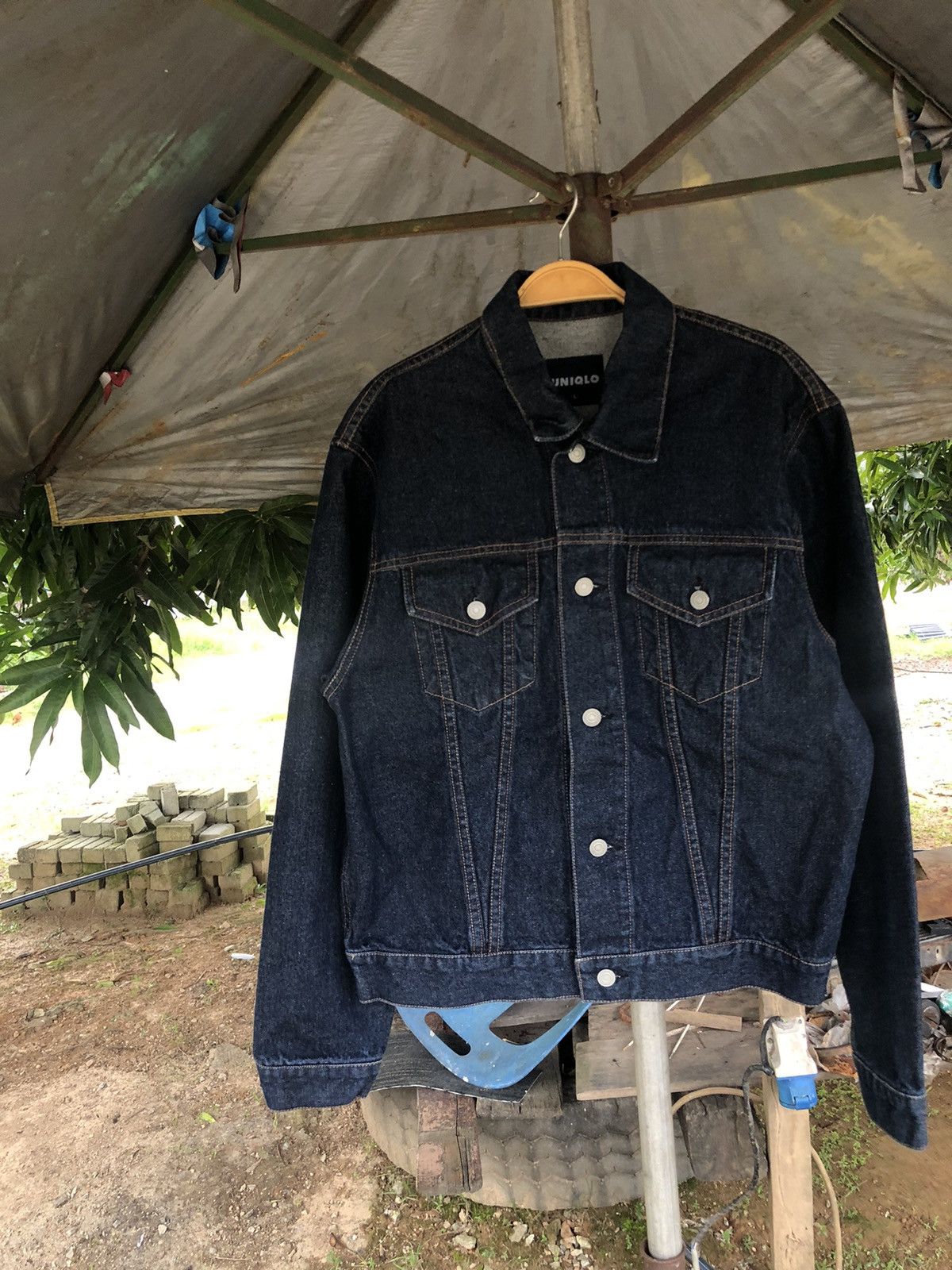 Jaket denim uniqlo online