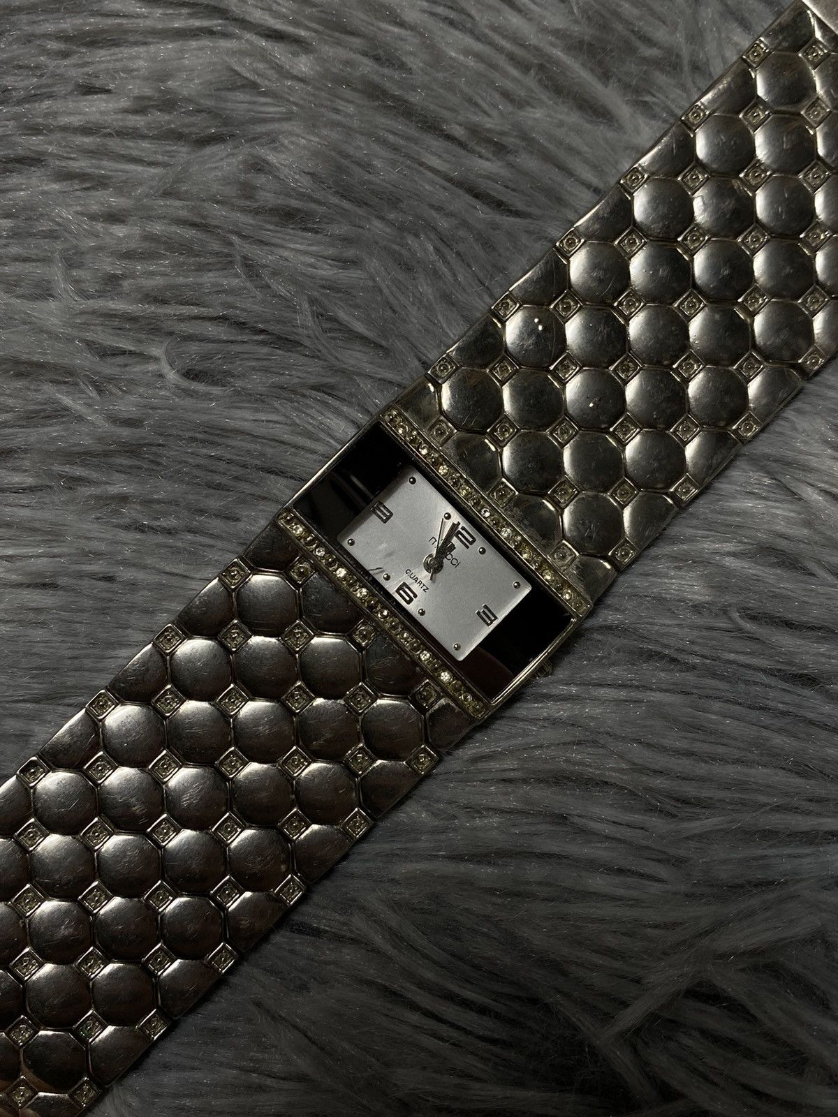 Japanese Brand × Jewelry × Vintage Silver-Tone Geometric Bracelet Watch – Japanese Quartz Size ONE SIZE - 8 Thumbnail