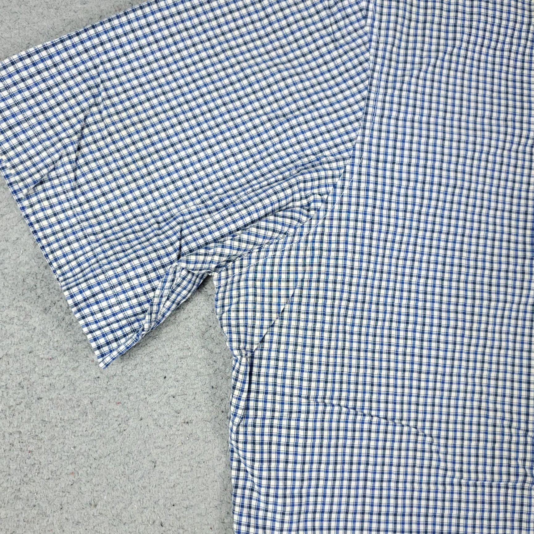 Nautica Nautica Mens Large Blue Plaid Button-Up Short Sleeve Shirt Casual Stained Size US L / EU 52-54 / 3 - 5 Thumbnail
