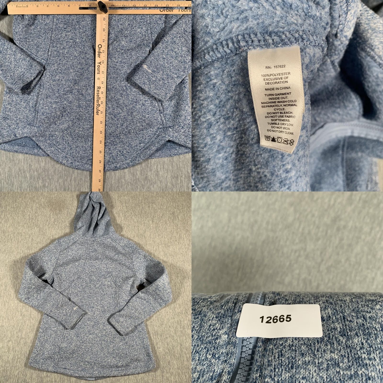 Eddie Bauer Eddie Bauer Jacket Womens Medium Blue Fleece Hooded Full Zip Thumbholes Shirt? Size M / US 6-8 / IT 42-44 - 8 Thumbnail