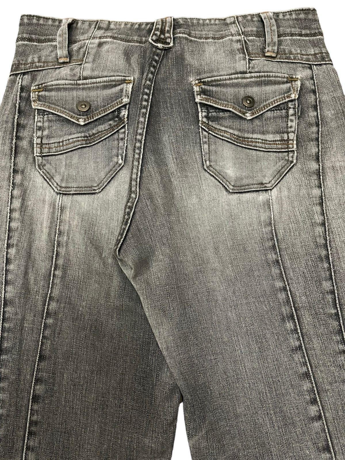 If Six Was Nine Vintage Japanese Brand Bleached Faded Wash Style Flare Jeans Size US 30 / EU 46 - 6 Thumbnail