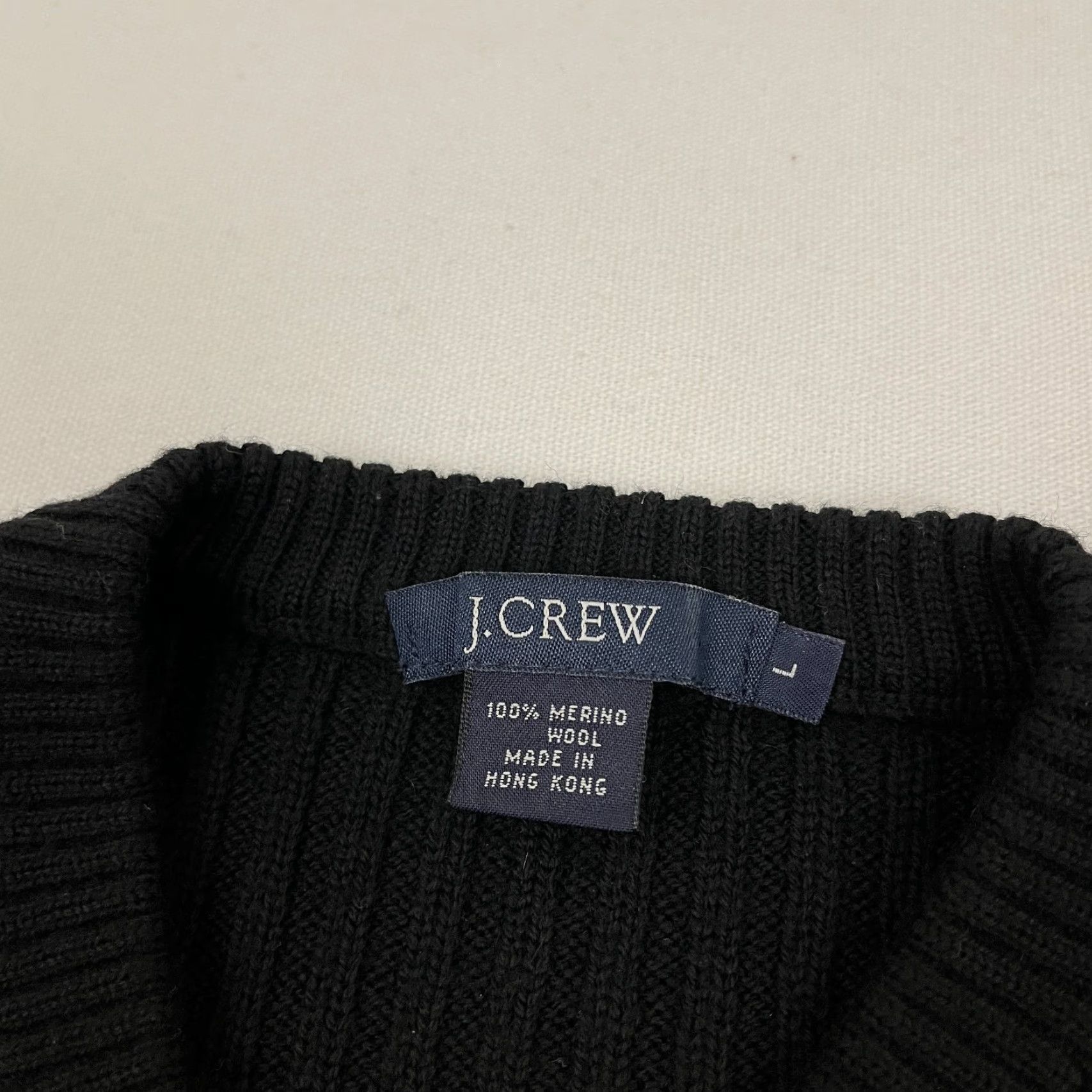 J.Crew J Crew Merino Wool Sweater Men M Black Knit V-Neck Pullover Jumper Academia Prep Preppy Size US M / EU 48-50 / 2 - 2 Thumbnail