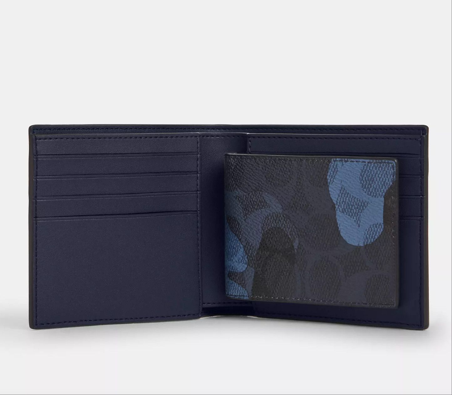 Coach NWT Coach MEN's 3-In-1 Wallet In Signature Camo Print CW232 Size ONE SIZE - 8 Thumbnail