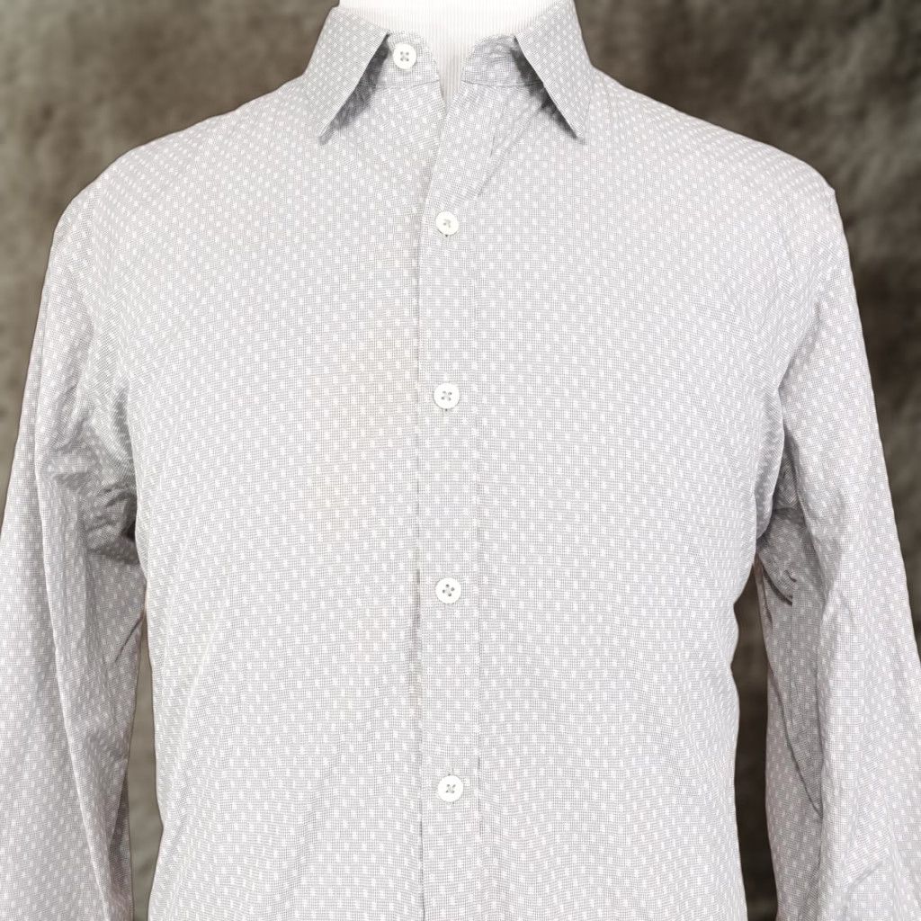 Vintage Zachary Prell Shirt Mens XL Gray Geometric Pattern Dress Shirt Long Sleeve Casual Office Size US XL / EU 56 / 4 - 1 Thumbnail