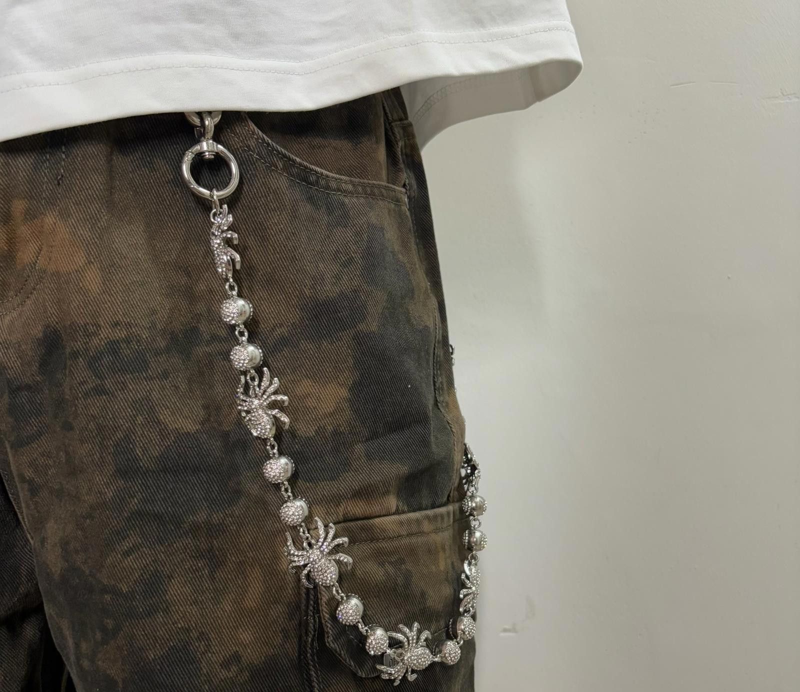 Jewelry Silver Spider Chain for Men, Punk Style Accessory Chain Size ONE SIZE - 2 Thumbnail