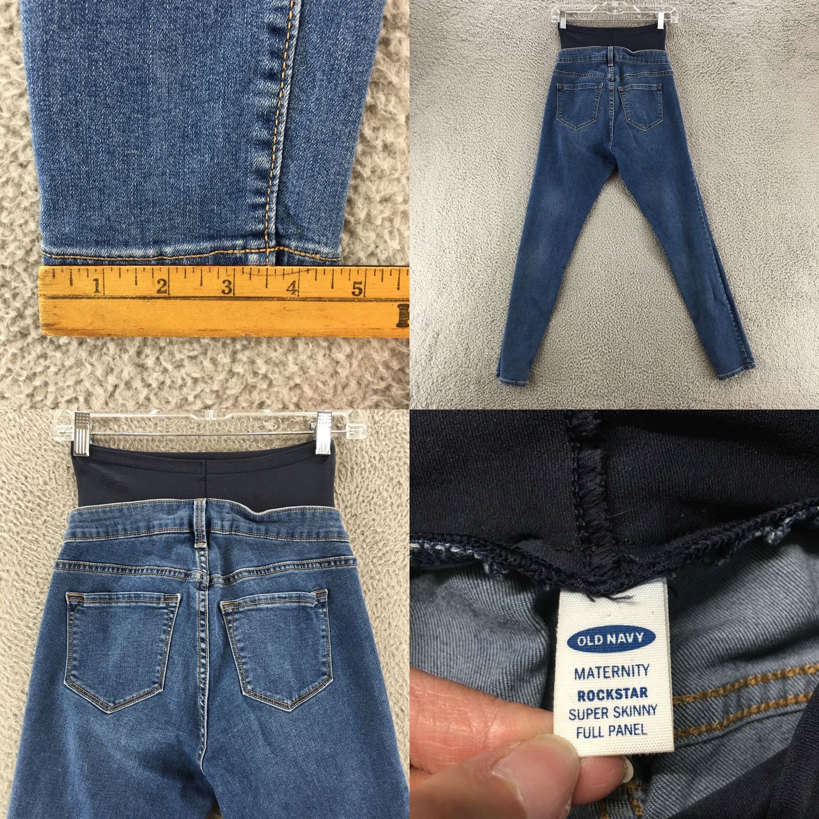 Old Navy Old Navy Maternity Rockstar Jeans Womens 2 Blue Medium Wash Denim Skinny Jeans Size 26" / US 2 / IT 38 - 8 Thumbnail