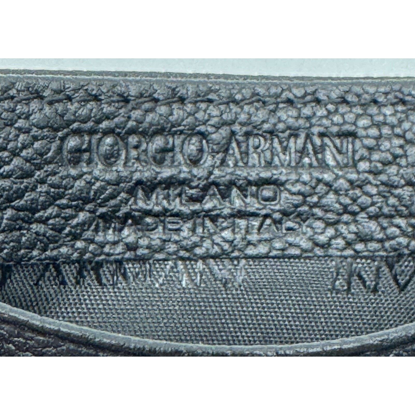 Giorgio Armani Giorgio Armani Leather Card Holder Wallet In Black New Size ONE SIZE - 5 Thumbnail