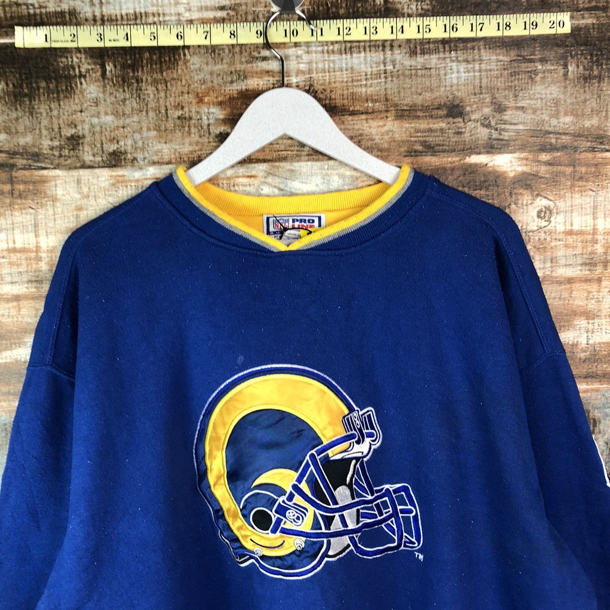 NFL × Starter American Football NFL Blue Jersey sweatshirt #A2029 Size US L / EU 52-54 / 3 - 4 Thumbnail