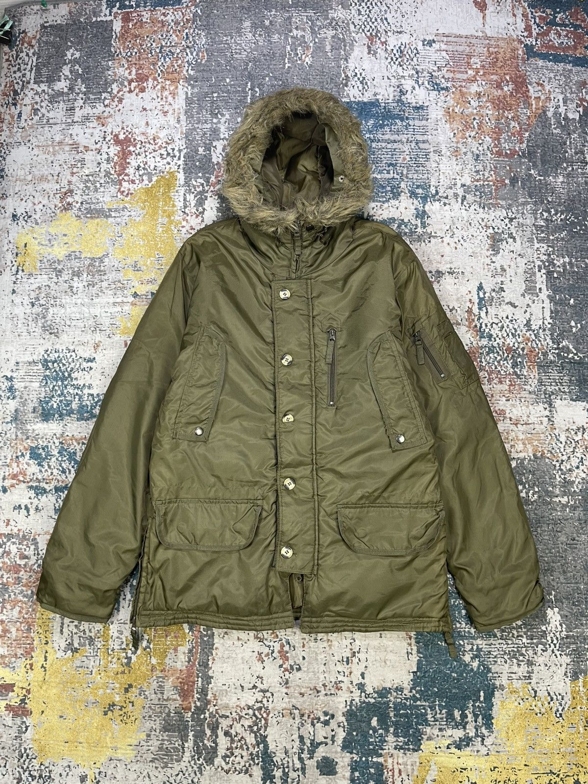George George Military Type N3-B Nylon Fur Snorkel Parka Size US M / EU 48-50 / 2 - 2 Thumbnail