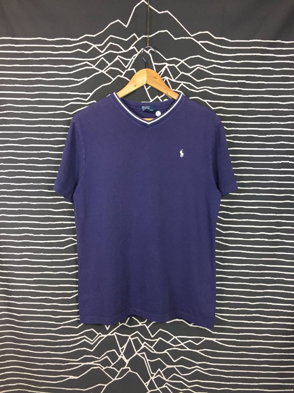Polo Ralph Lauren × Vintage Vtg Polo Ralph Lauren Small Pony Single Stitch V-Neck Tee Size US M / EU 48-50 / 2 - 1 Thumbnail