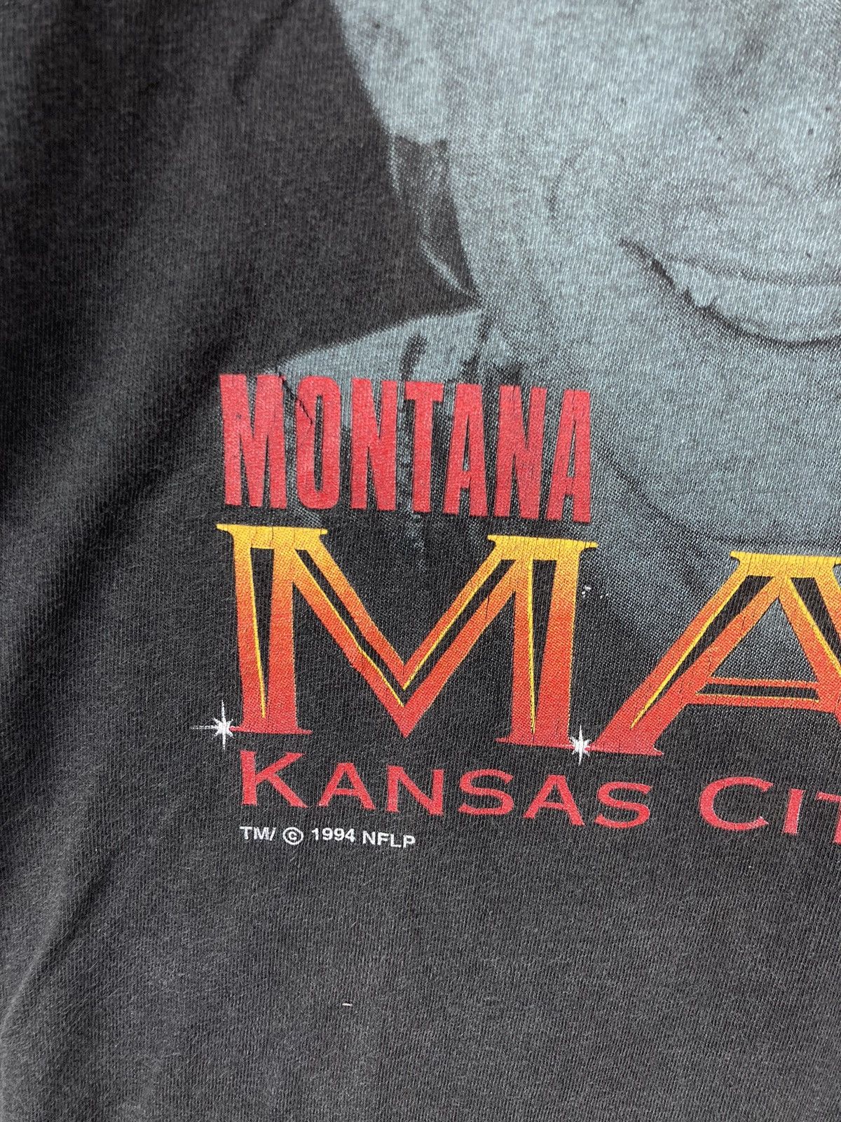 NFL × Salem Sportswear × Vintage Vintage 90s Kansas City Chiefs Joe Montana Salem Tag Tee Size US M / EU 48-50 / 2 - 6 Thumbnail