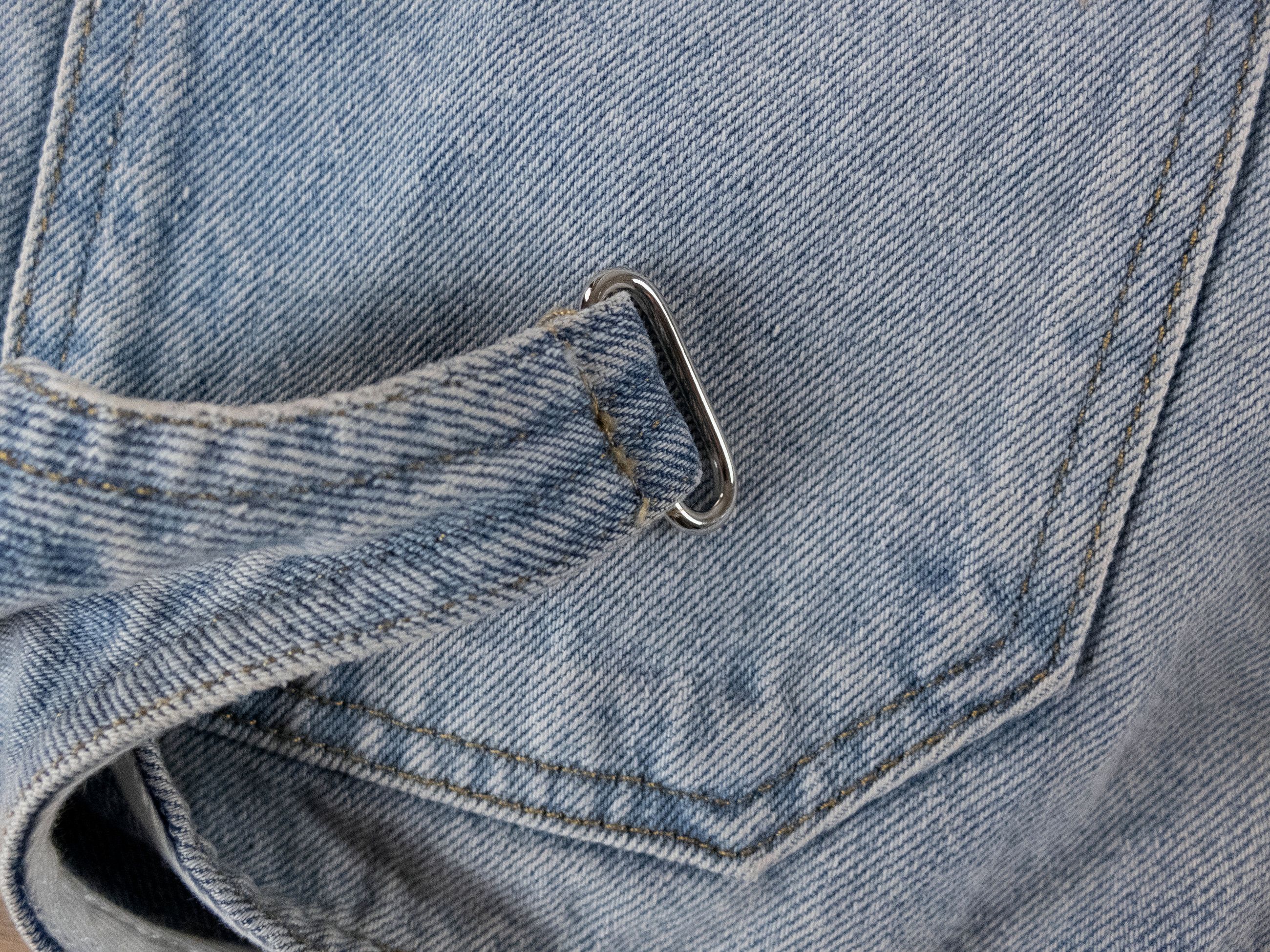 Courreges COURREGES Trucker Strap blue denim mini skirt 4 36 Size 26" / US 2 / IT 38 - 10 Thumbnail