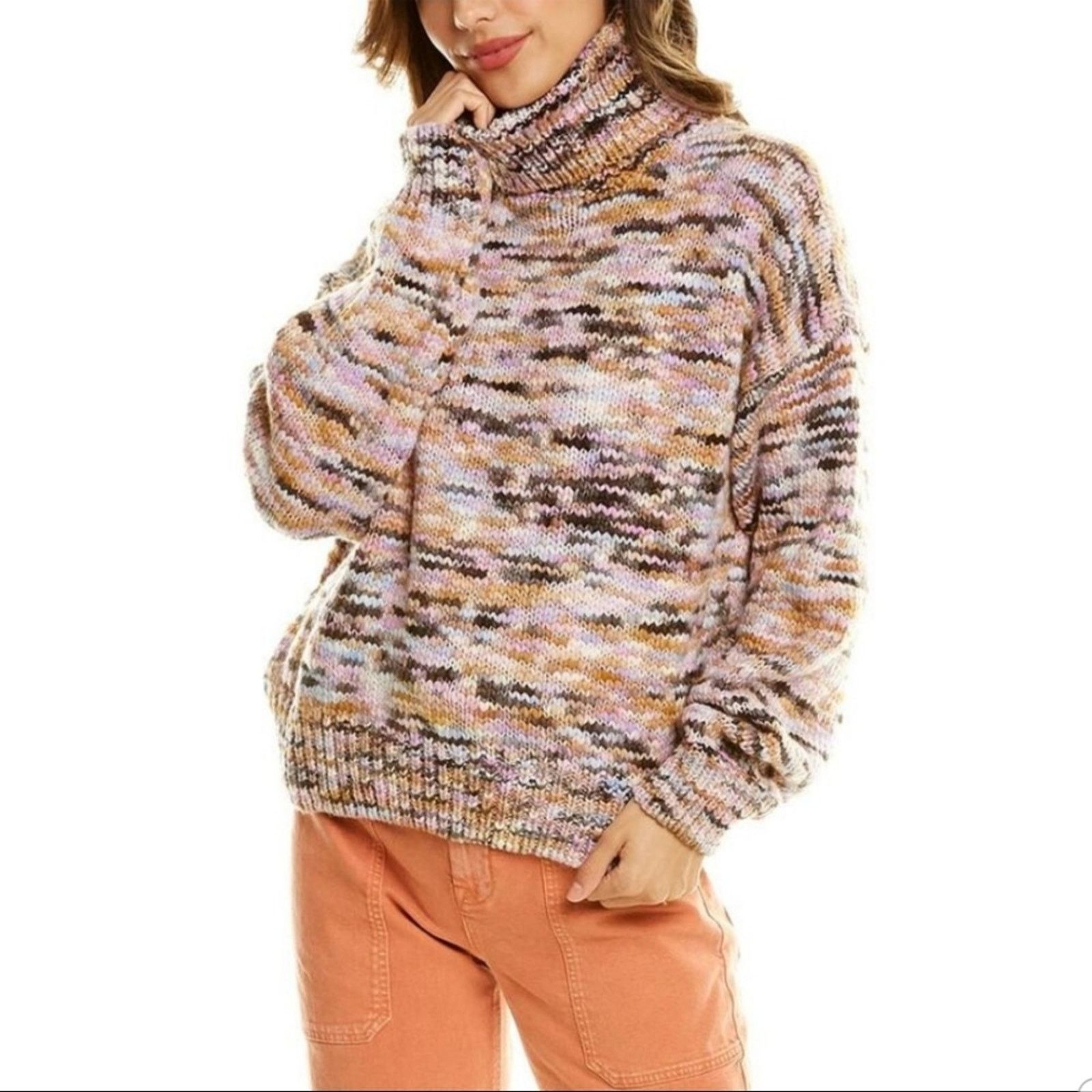 A.L.C. NWT A.L.C Harper Marled Wool Turtleneck Sweater Size M / US 6-8 / IT 42-44 - 1 Thumbnail