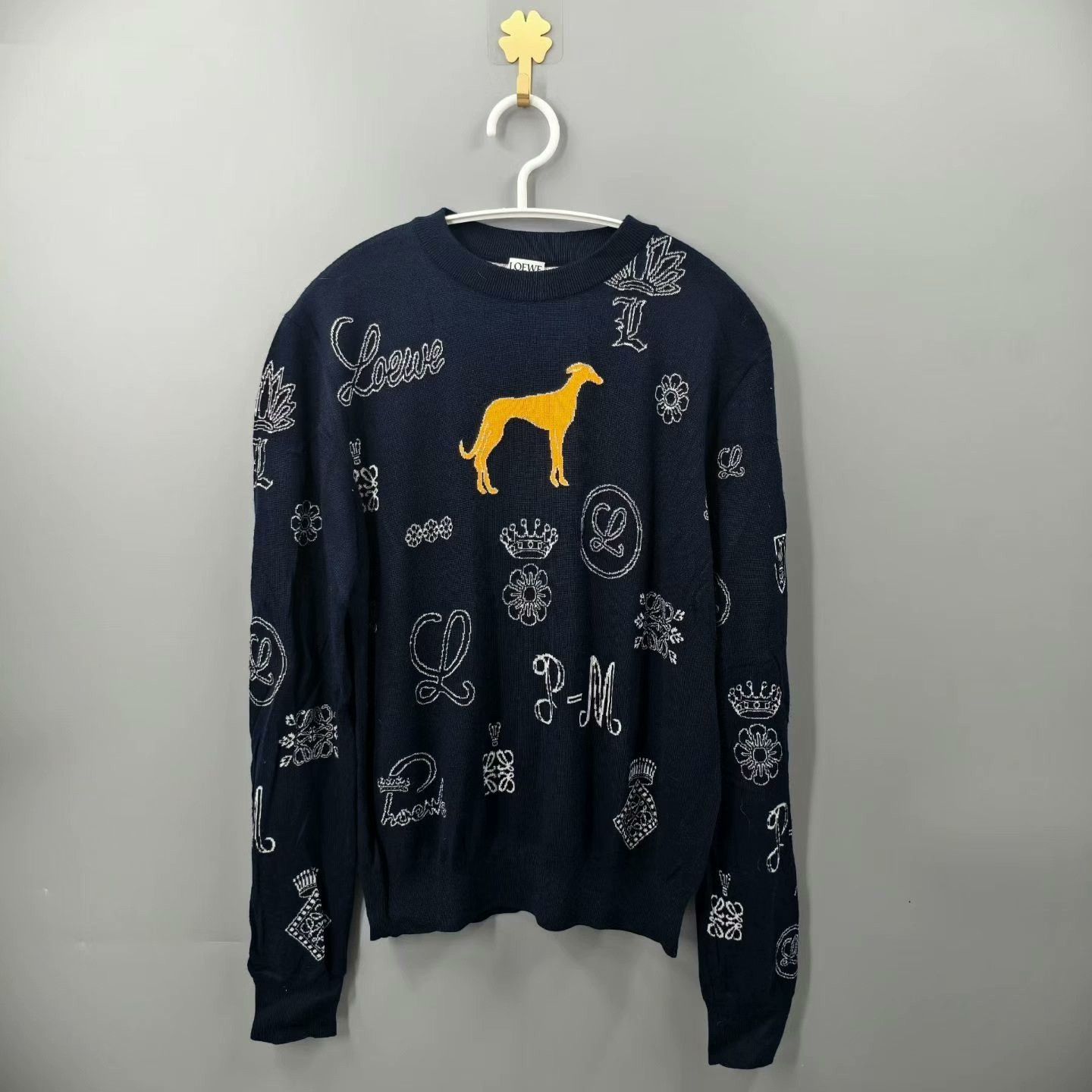 Loewe Loewe Graphic Logo Wool Knit Sweater S Size US S / EU 44-46 / 1 - 1 Thumbnail