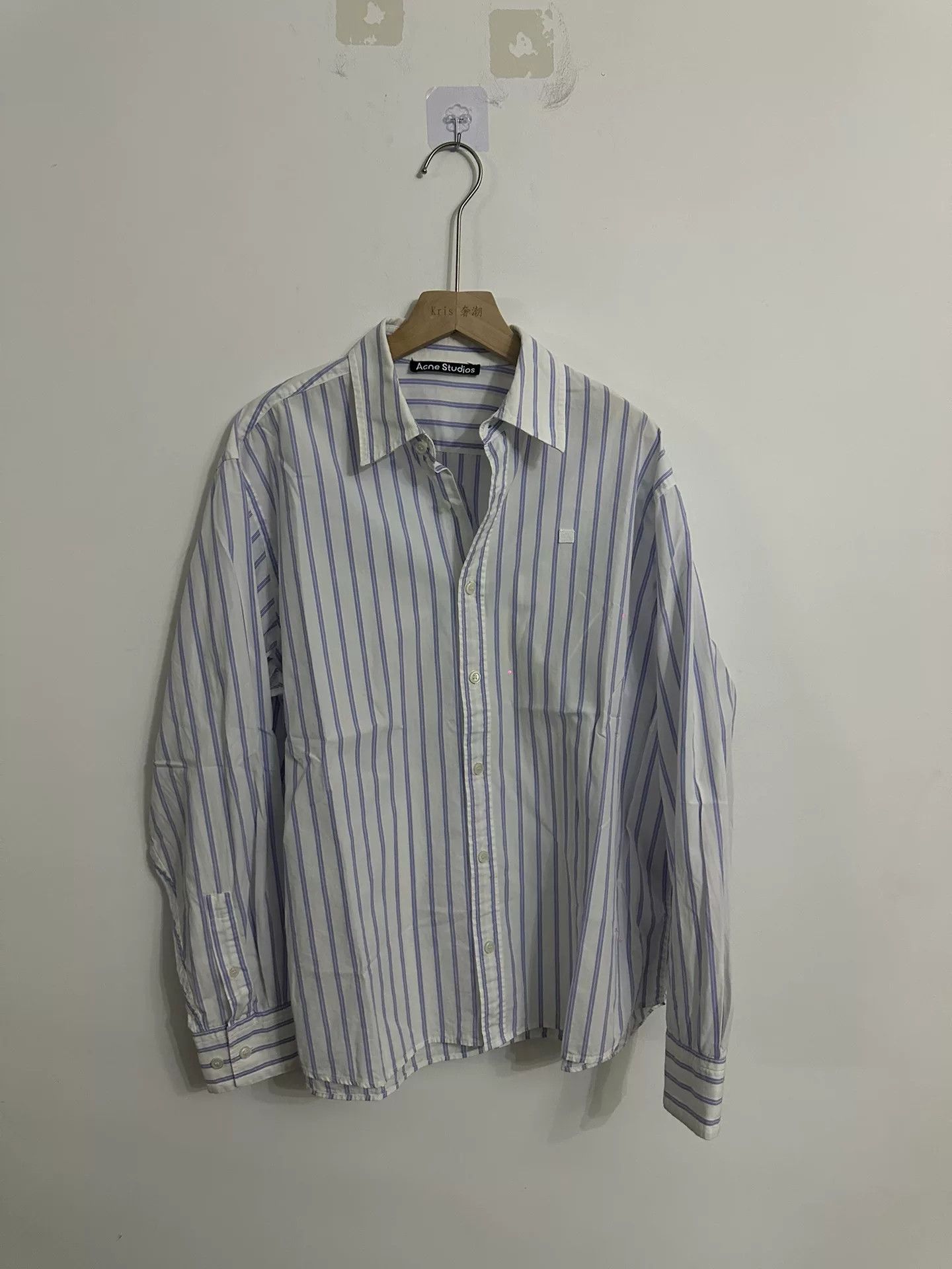 Acne Studios Acne Studios Striped Long Sleeve Shirt Size US S / EU 44-46 / 1 - 1 Thumbnail