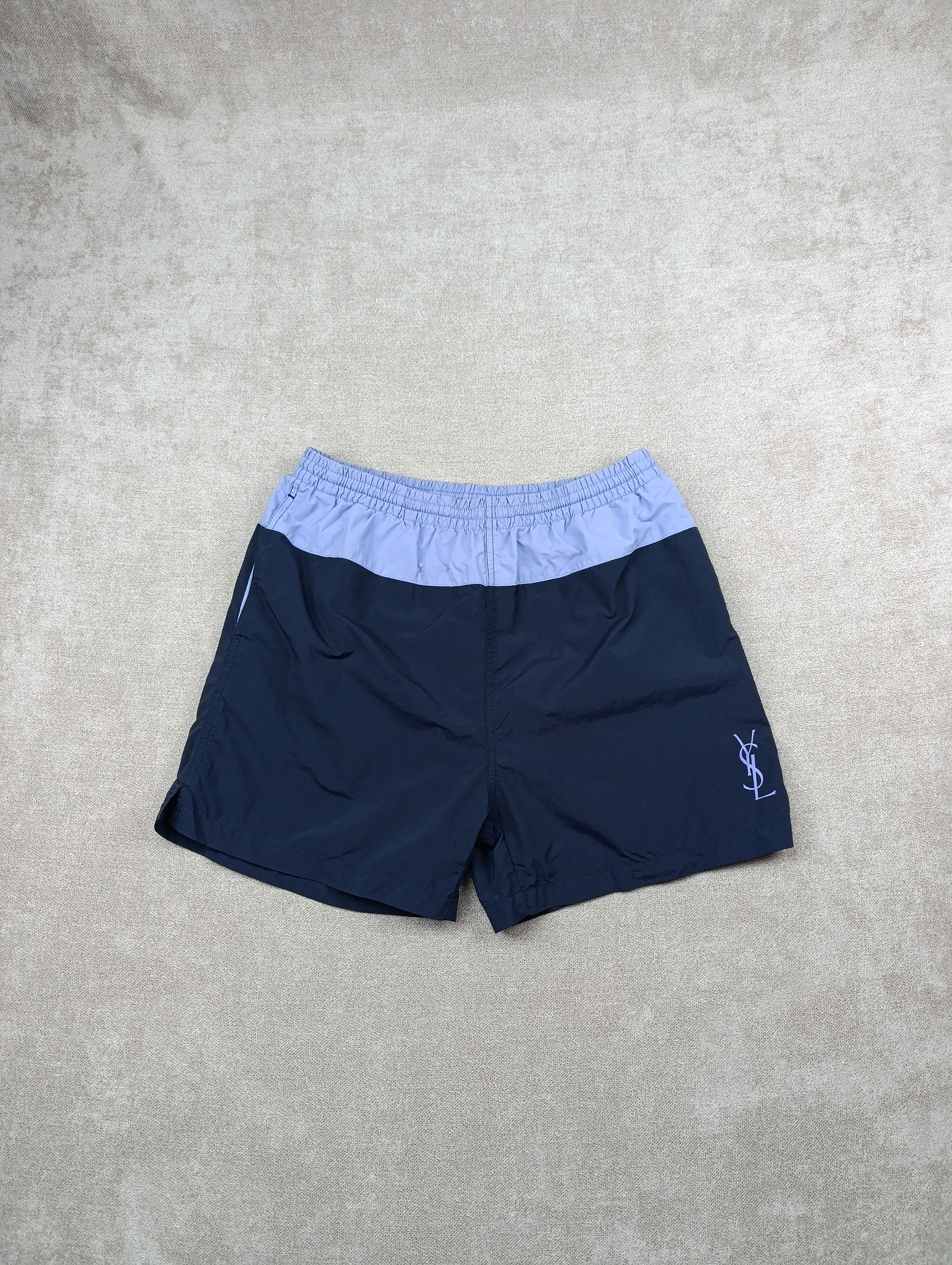 Vintage YVES SAINT LAURENT YSL VINTAGE MENS NYLON BEACH SHORTS Size US 34 / EU 50 - 1 Thumbnail
