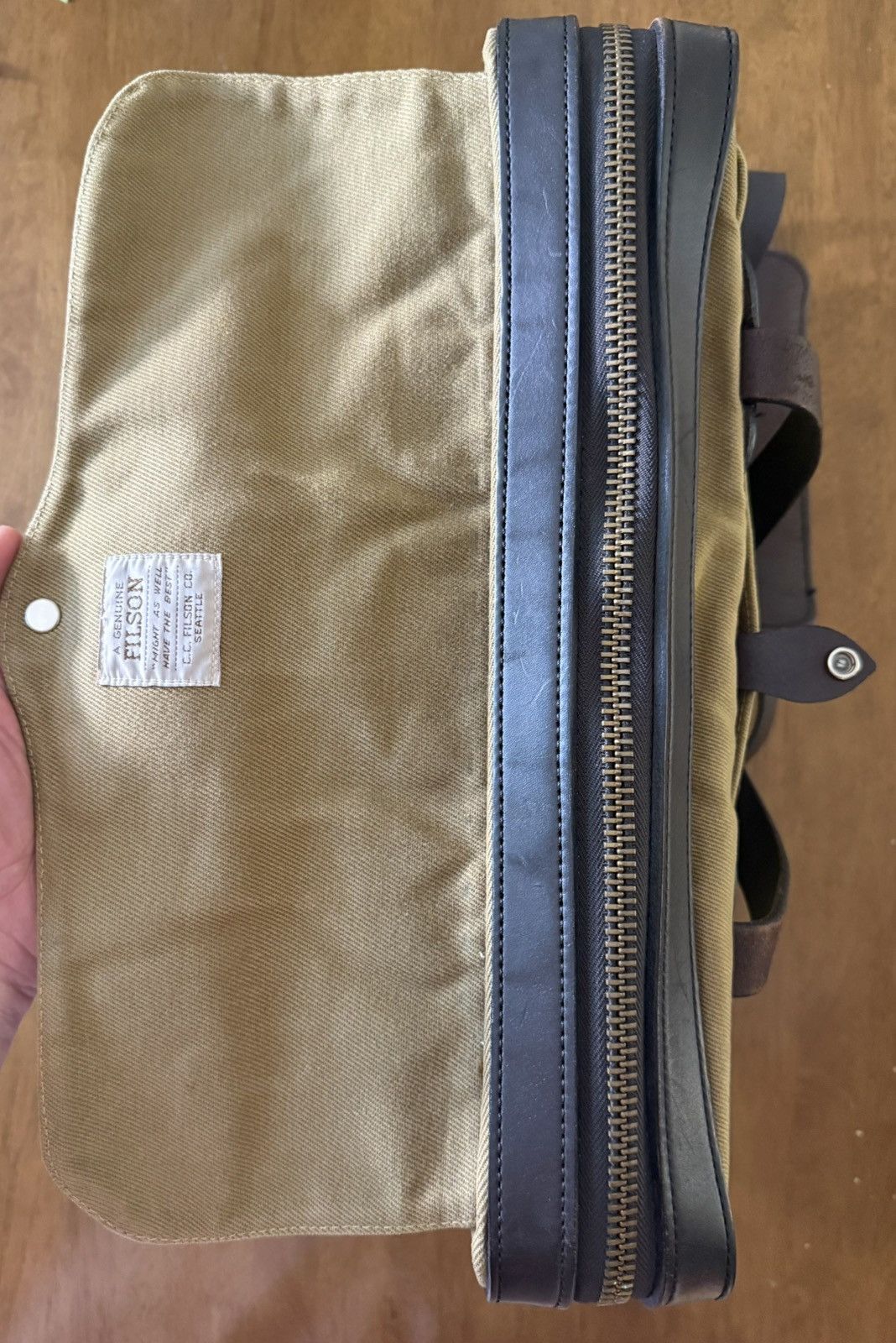 Filson Filson 256 Tan Briefcase USA Older OG Tag Size ONE SIZE - 14 Thumbnail