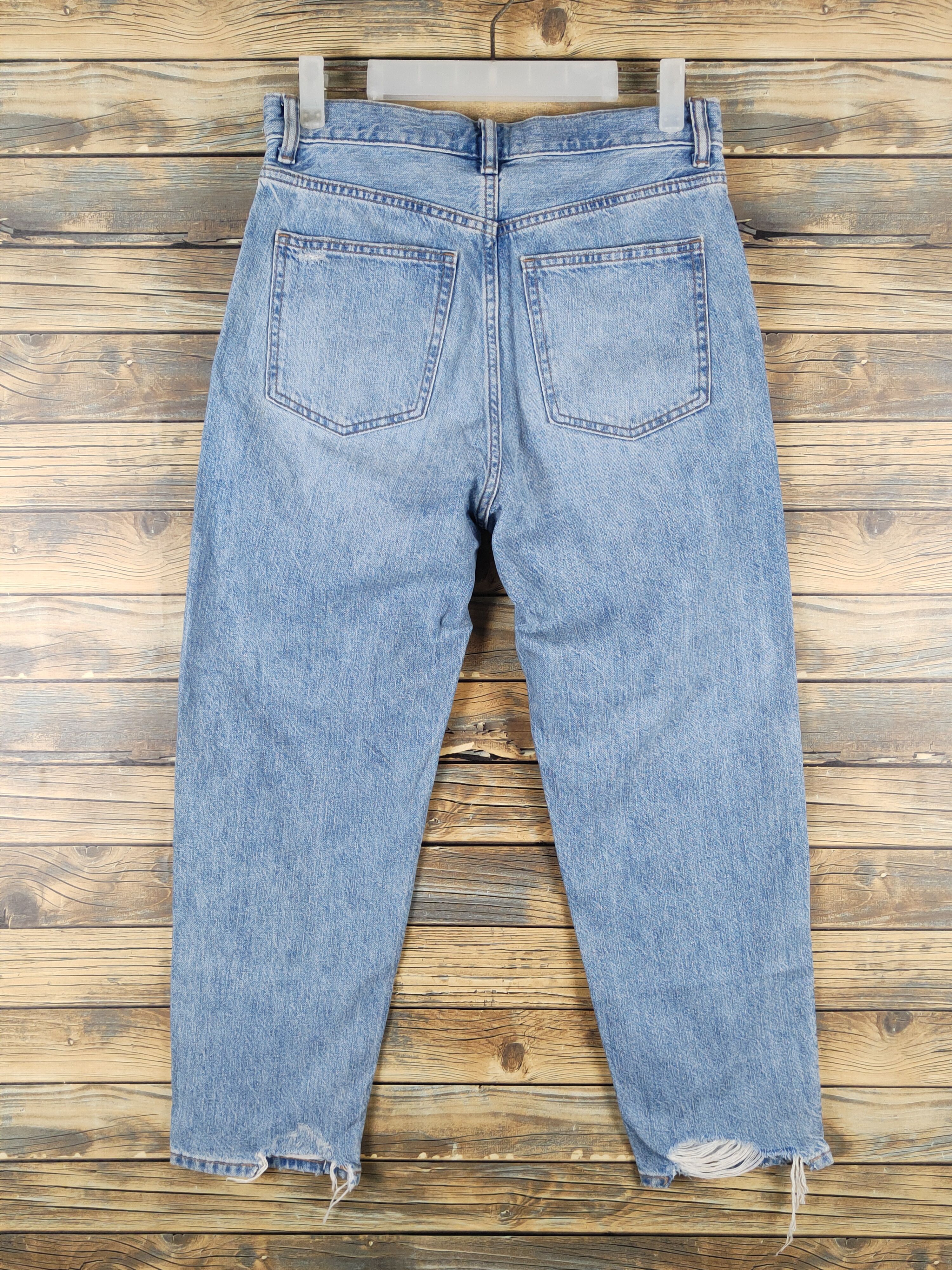 Japanese Brand Uniqlo fabric by kaihara Distress Ripped denim Jeans #W1296 Size US 27 - 7 Thumbnail