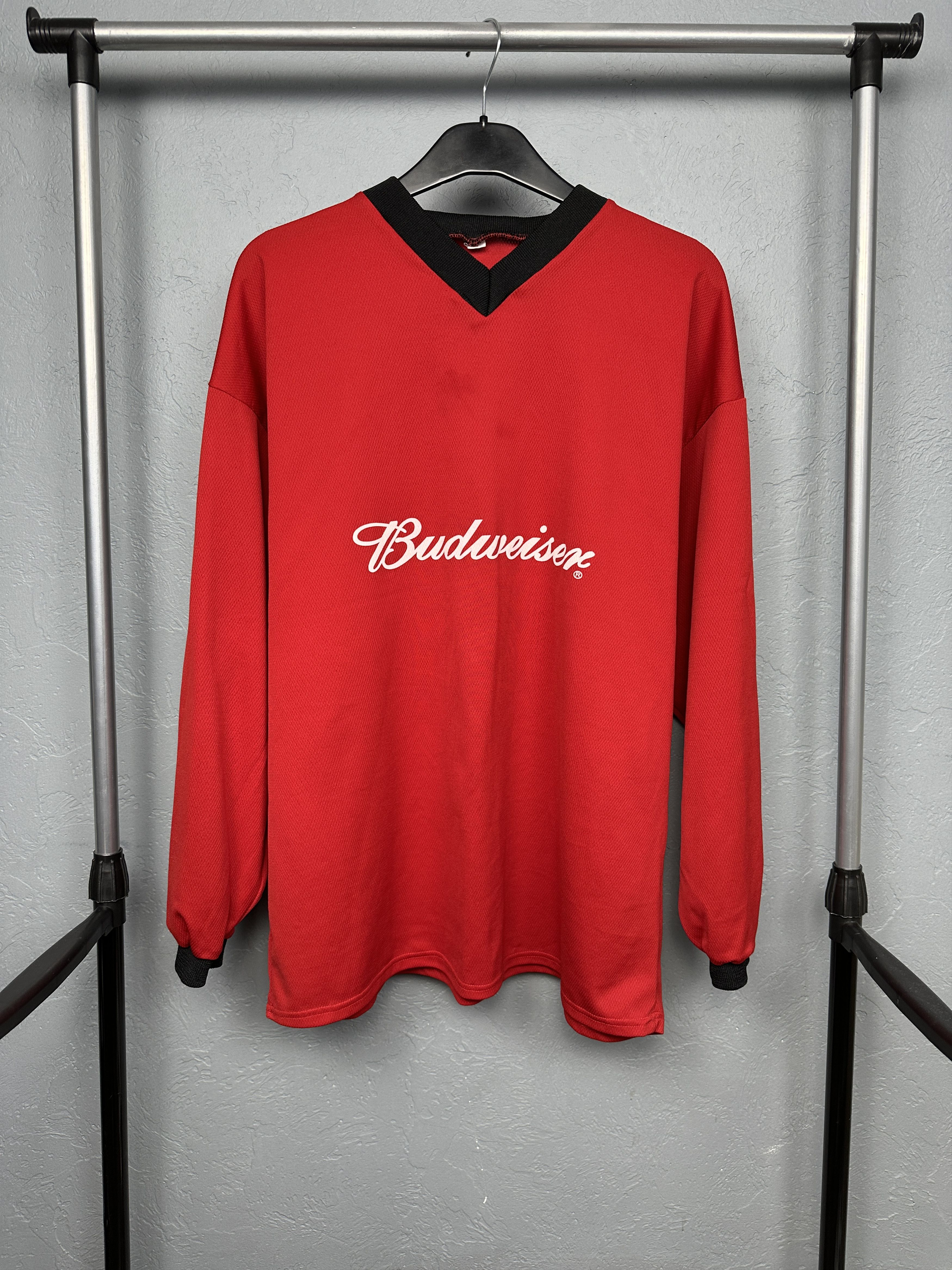 Budweiser Budweiser 90s Vintage Mens Long Sleeve T-Shirt Jersey Size US L / EU 52-54 / 3 - 1 Thumbnail