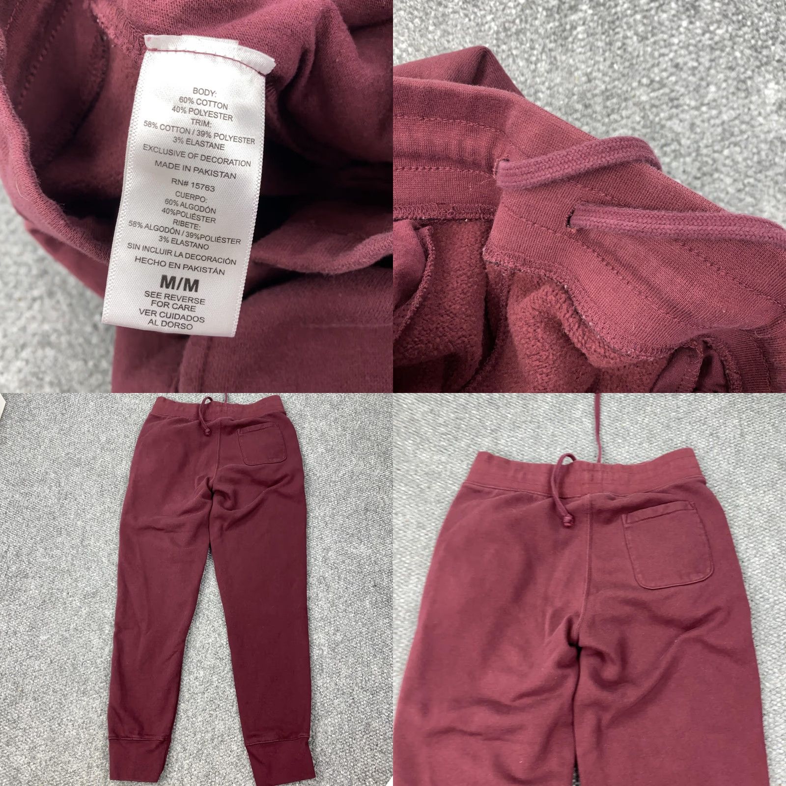 Champion Champion Sweatpants Joggers Mens Medium Maroon Fleece Big C Logo Athletic Pants Size US 31 - 8 Thumbnail