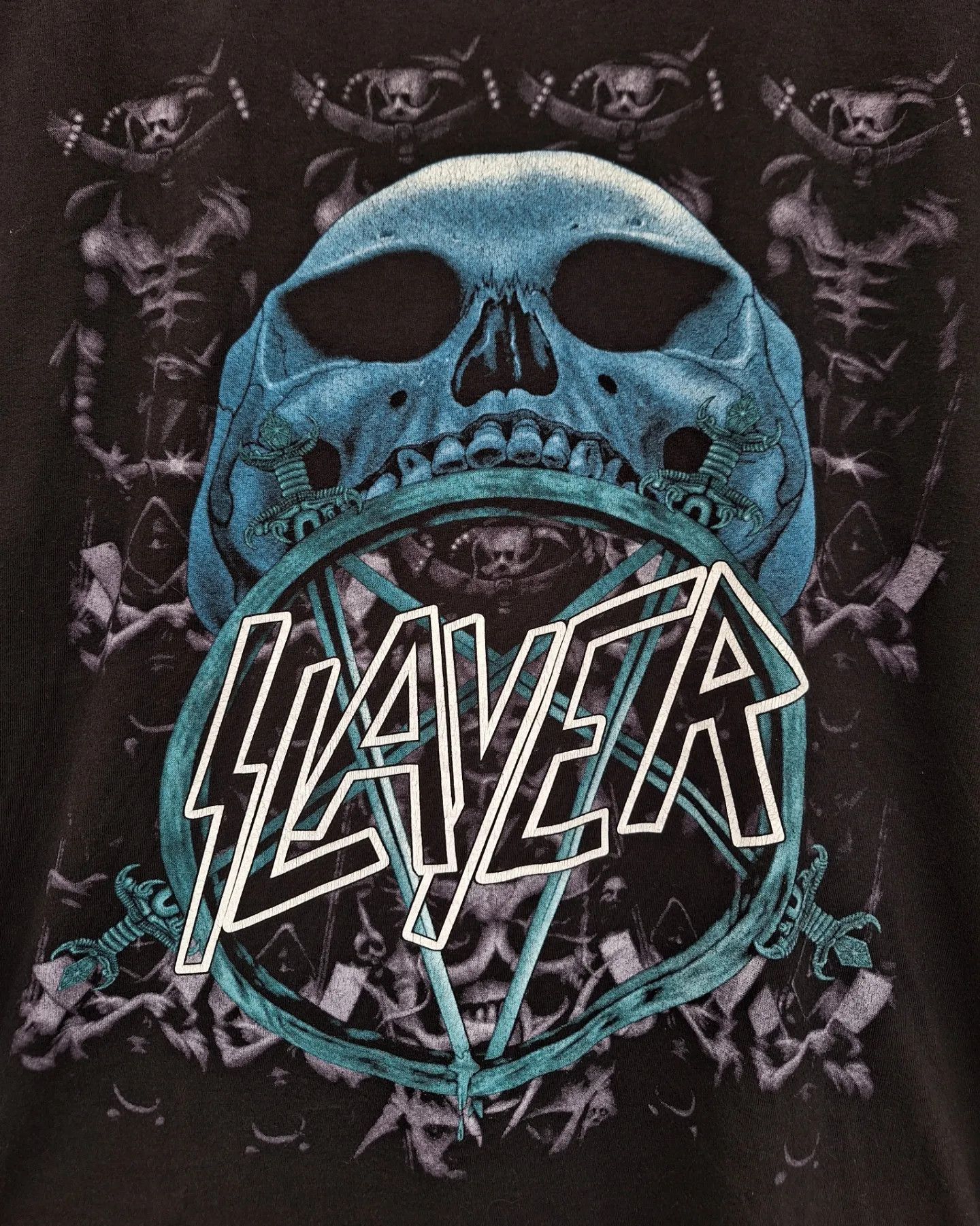 Band Tees 🔥RARE🔥 Vintage 90s Slayer Divine Intervention album metal Size US XL / EU 56 / 4 - 3 Thumbnail