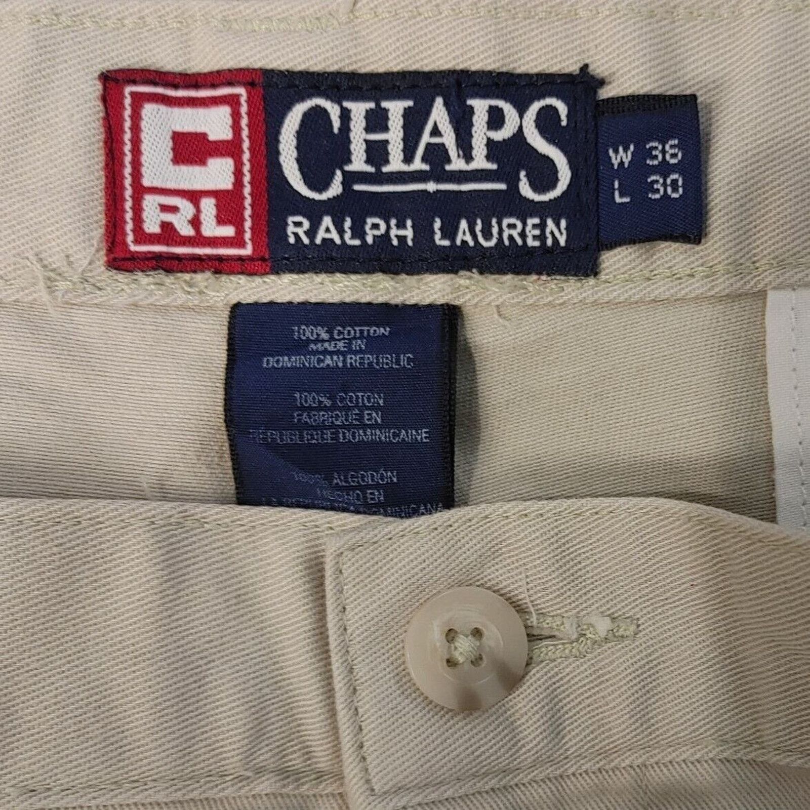 Other Ralph Lauren Chaps Men's Beige Flat Front Straight Leg Pants Size US 36 / EU 52 - 3 Thumbnail