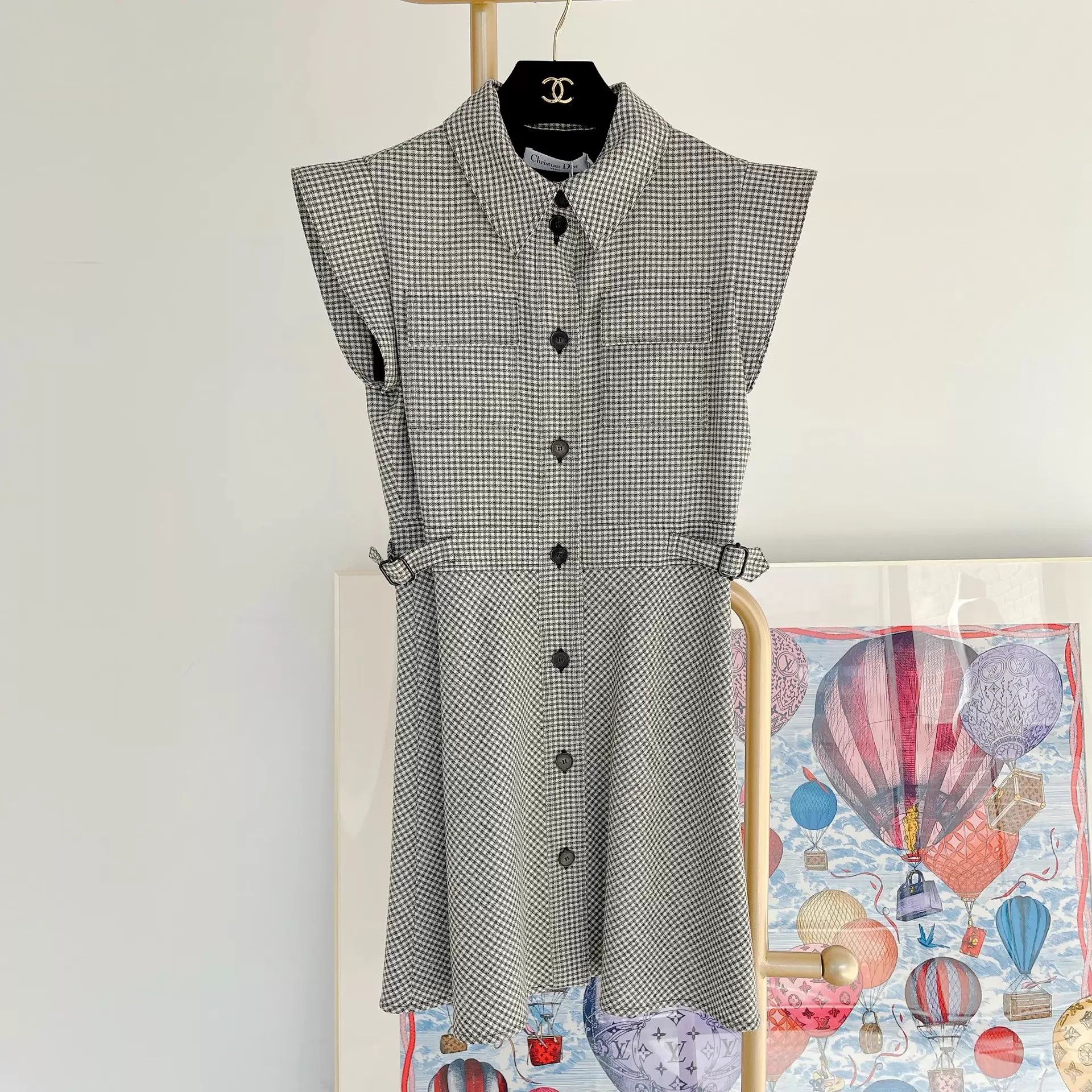 Dior Dior Gingham Black White Fitted Dress GEM YC FR36 Size XS / US 0-2 / IT 36-38 - 2 Thumbnail