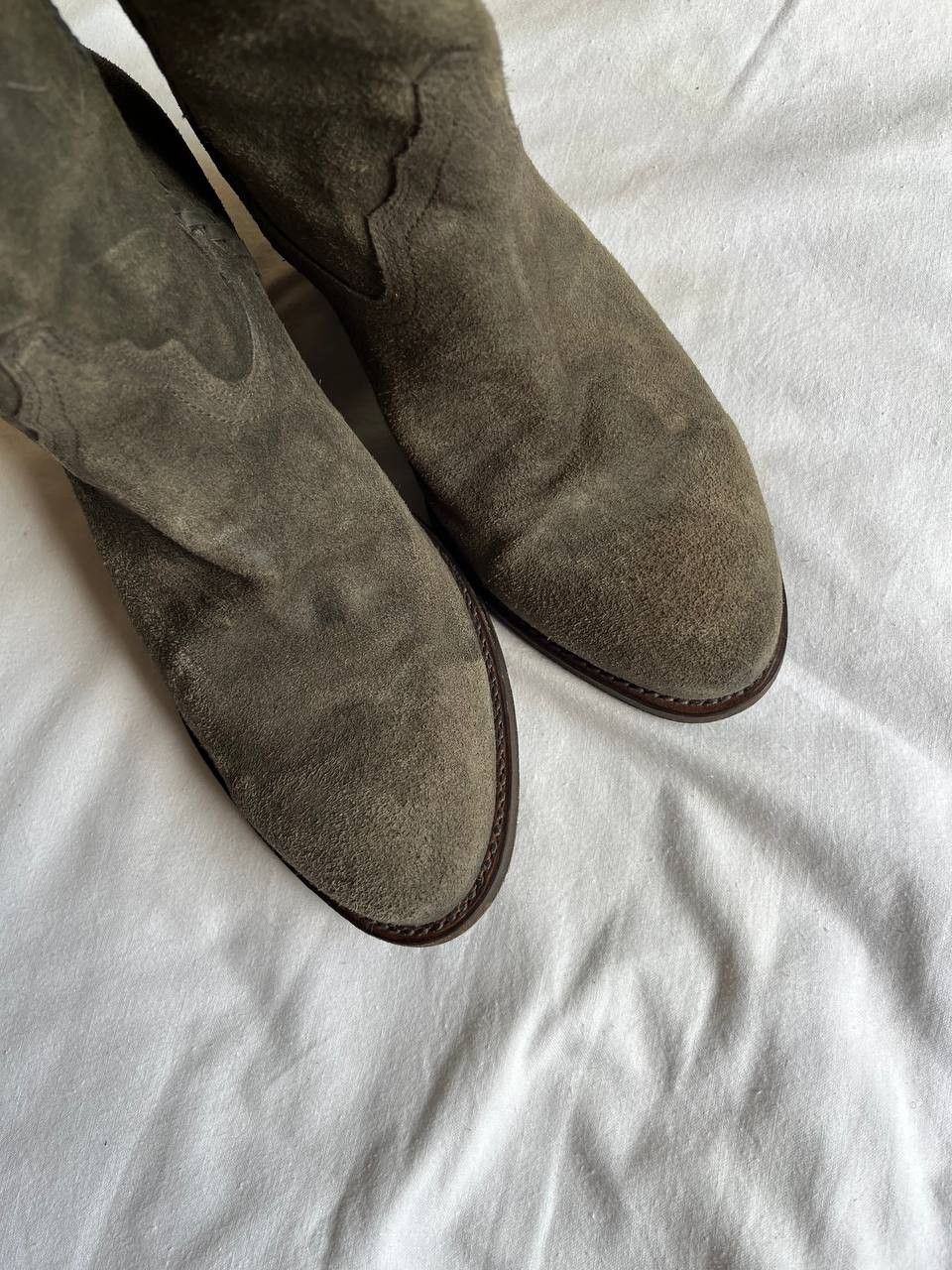 Sendra Sendra gray suede vintage above ankle cossacks biker boots Size US 9 / IT 39 - 7 Thumbnail